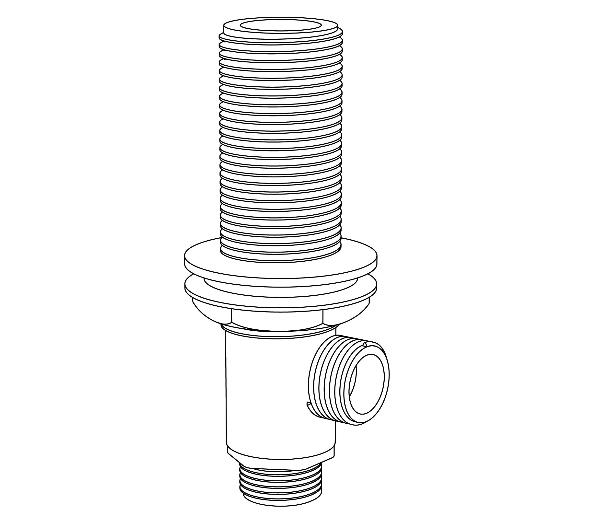 S00-1VB1 1/2″ rim mounted basin valve body