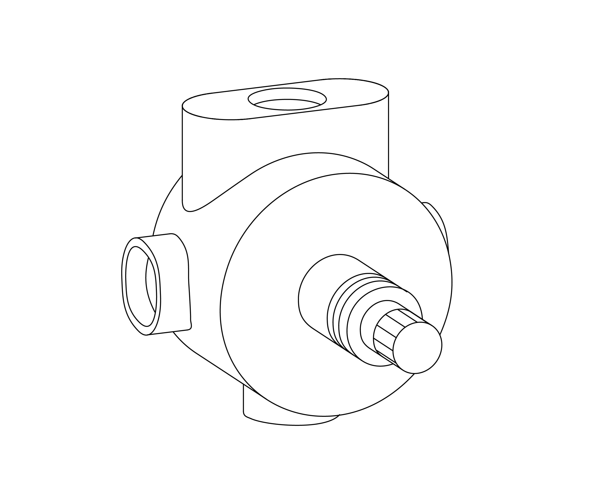 S00-244X 4-way diverter, built-in part