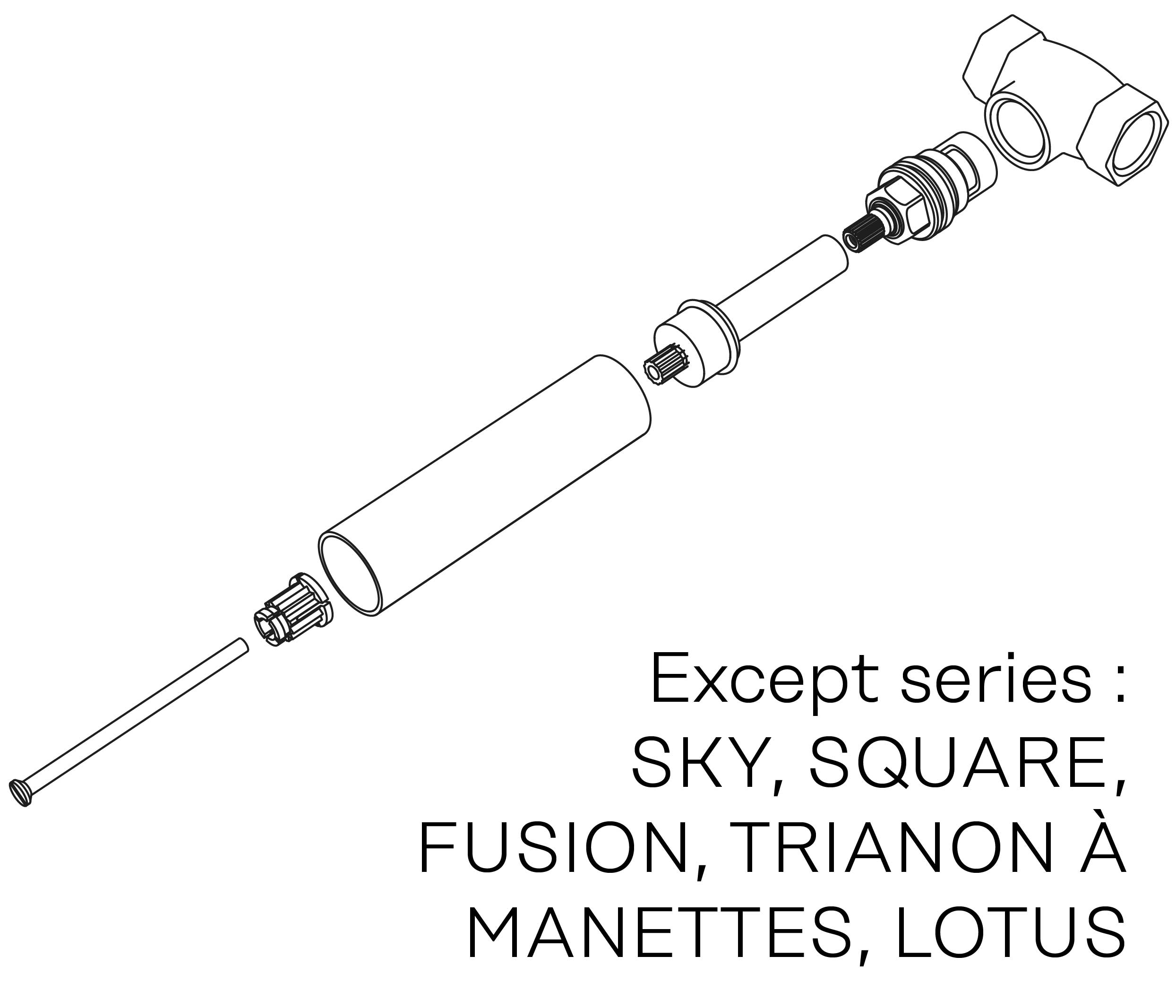 S00-24K29H Kit n°4 pour robinet d’arrêt 3/4 », 1/4 de tour, Gauche