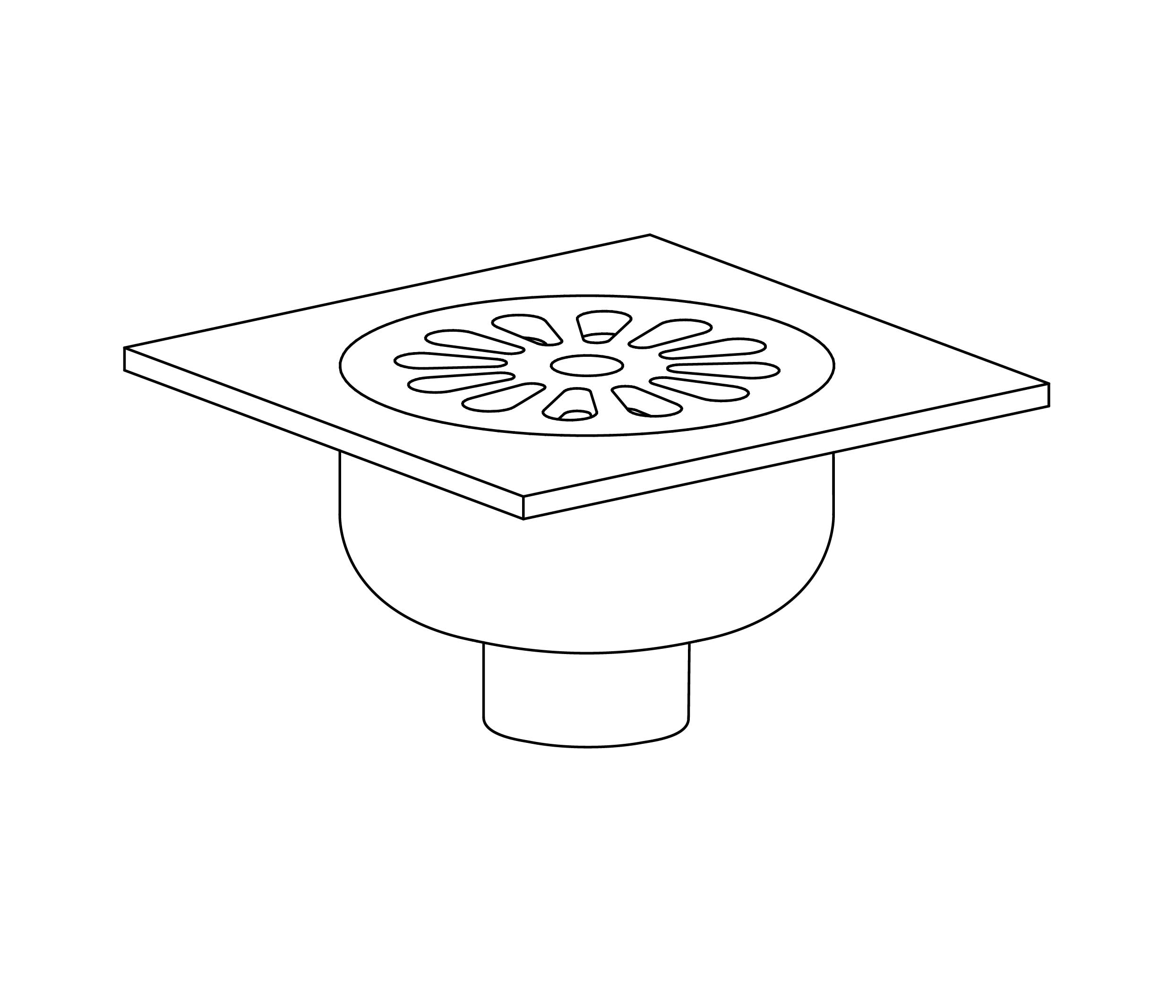 S00-253 Square floor trap