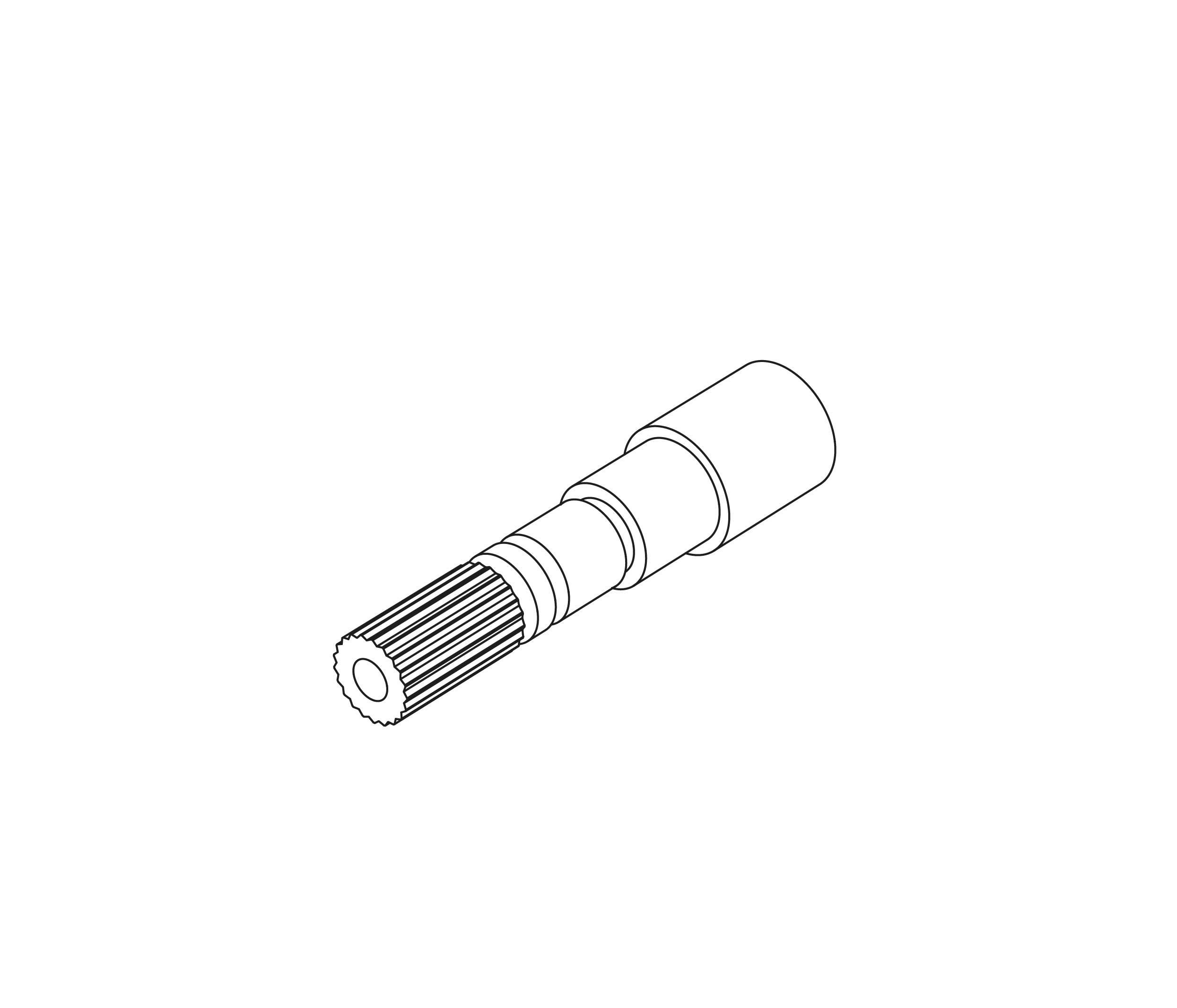 S00-2E1 Broached extension piece, 47mm