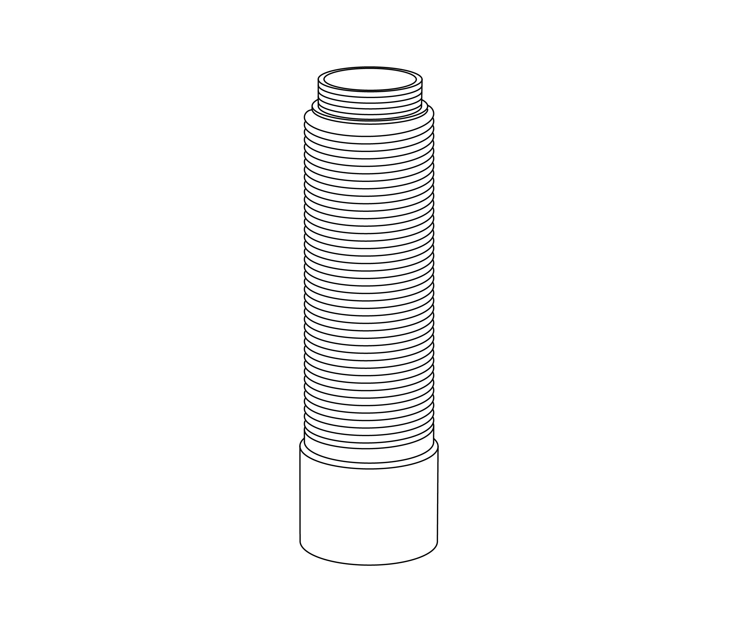 S00-3DT1 Rim mounted diverter tube, threaded top