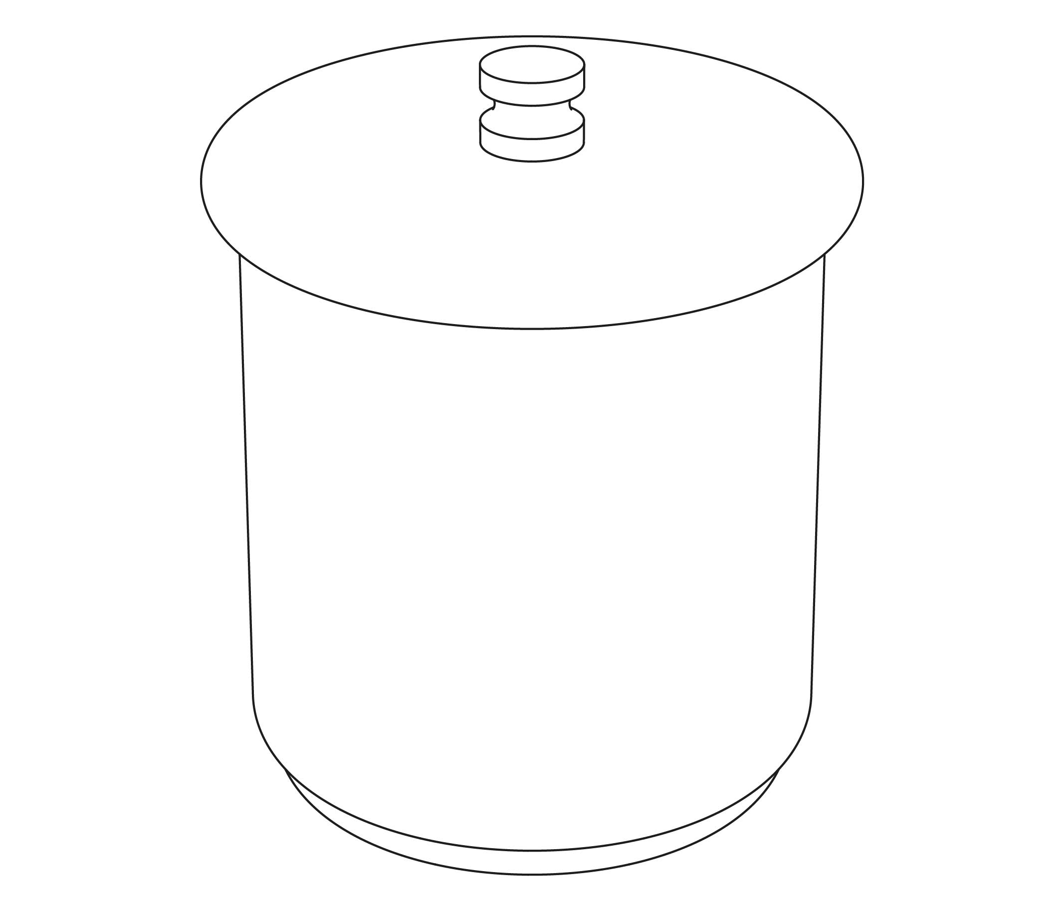 S00-577 Corbeille avec couvercle