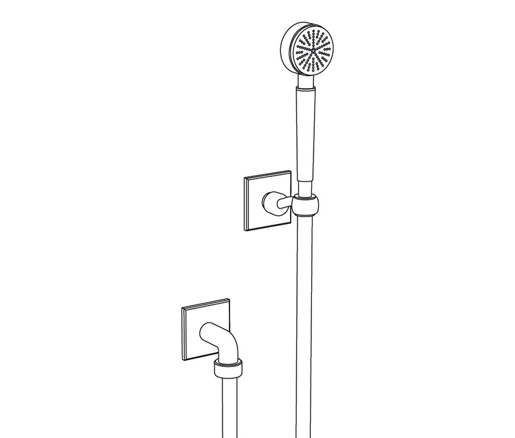 S01-2212 Wall shower set on fixed hook