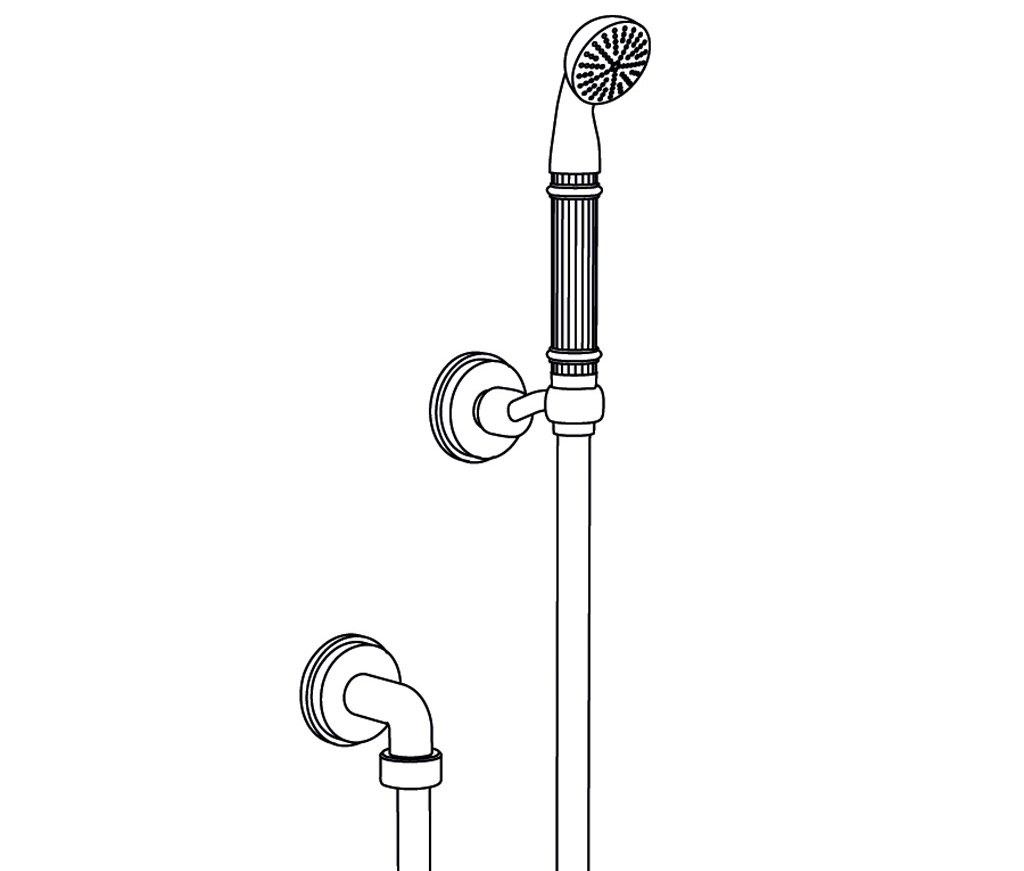 S100-2212 Wall shower set on fixed hook