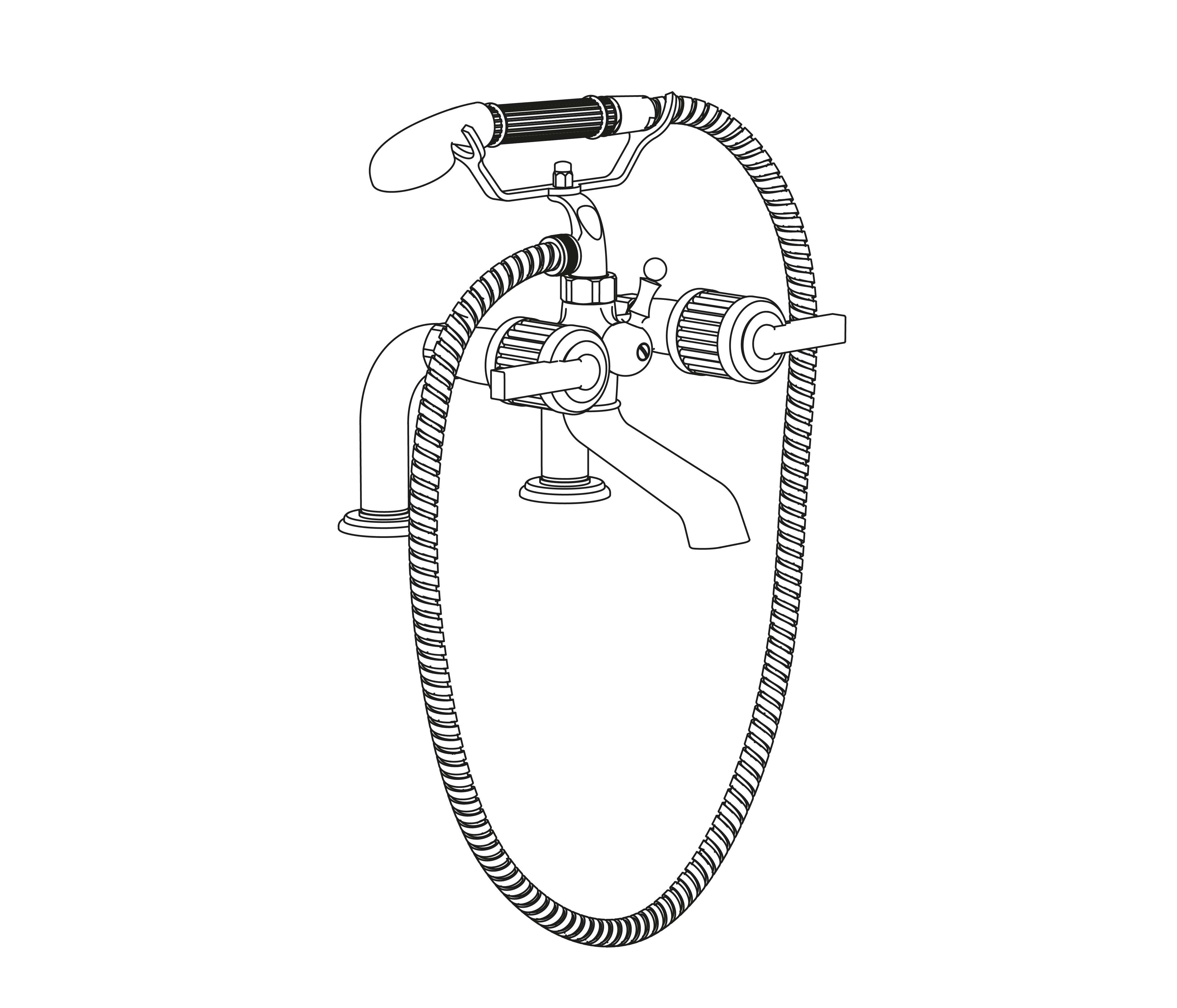 S108-3306 Rim mounted bath and shower mixer