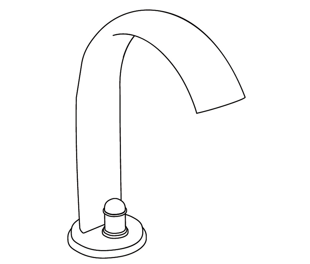 S117-1S1 Rim mounted basin spout