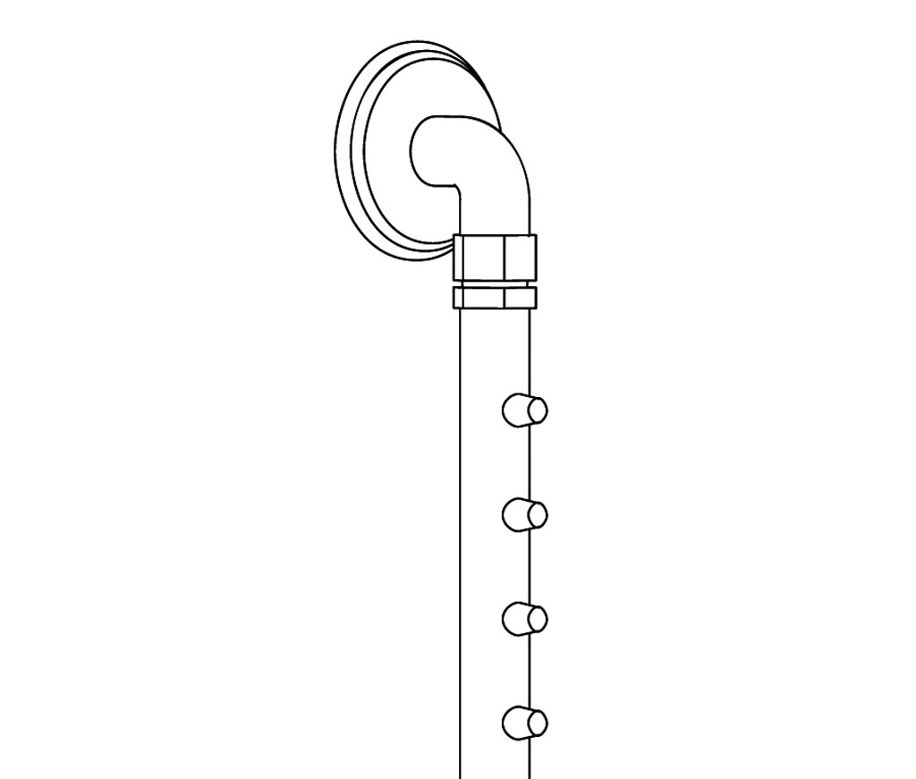 S117-2415 “Picots” wall shower rail