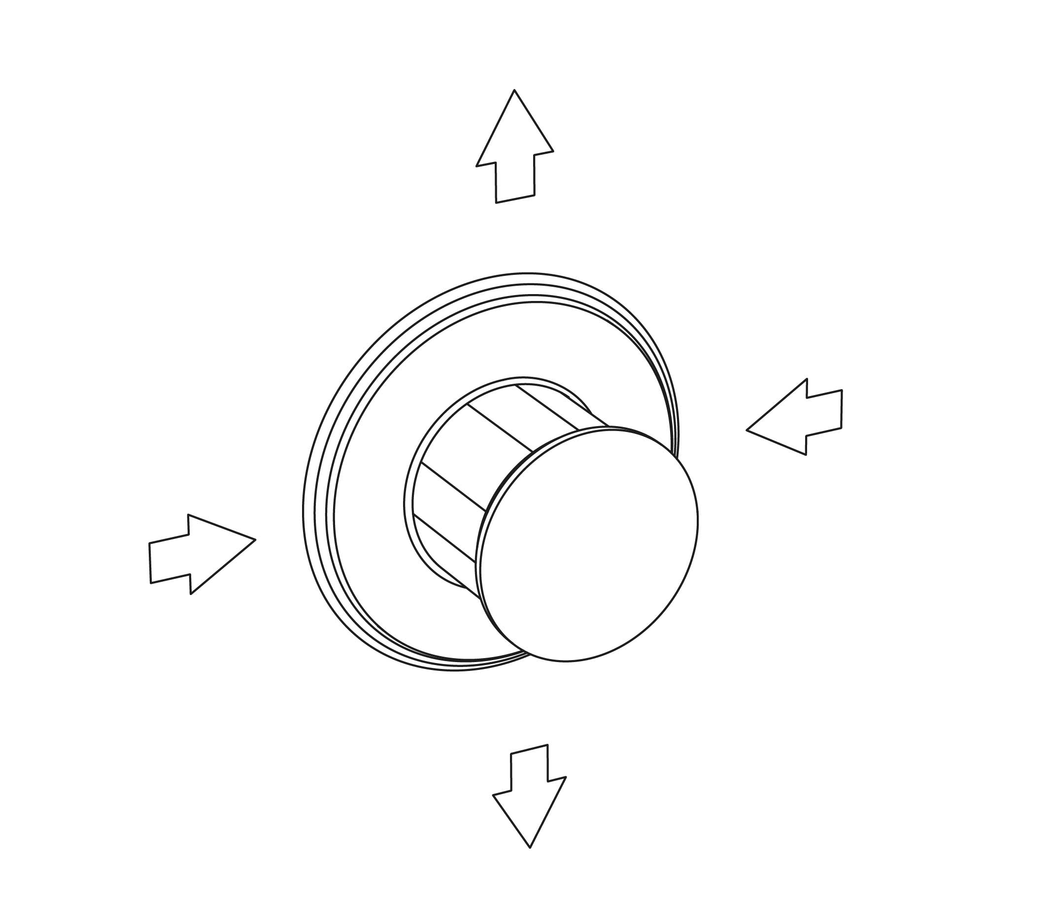 S117-244 Wall mounted 4-way diverter