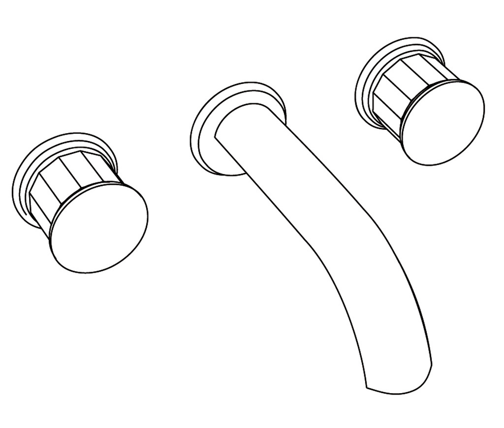 S117-3303 Wall mounted 3-hole bath mixer set