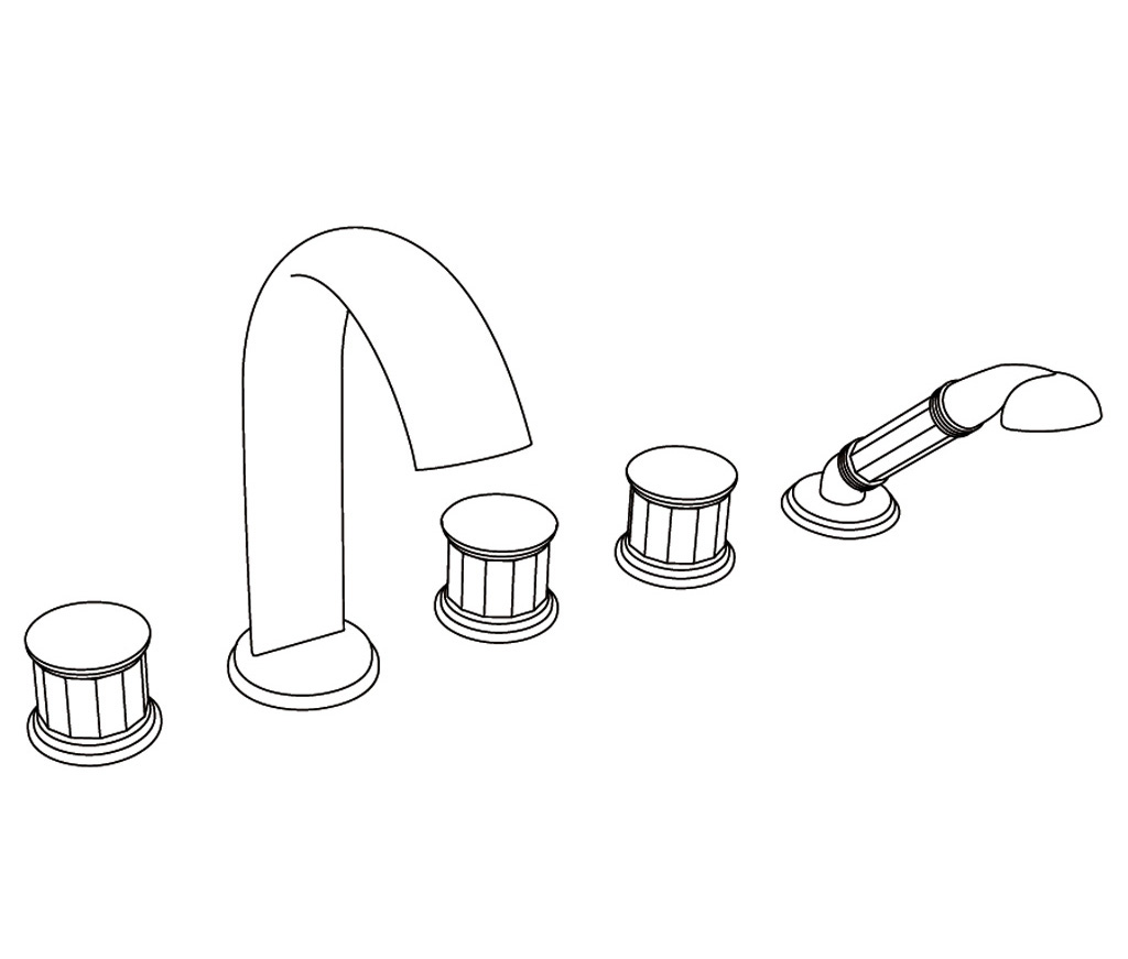 S117-3305 Rim mounted 5-hole mixer