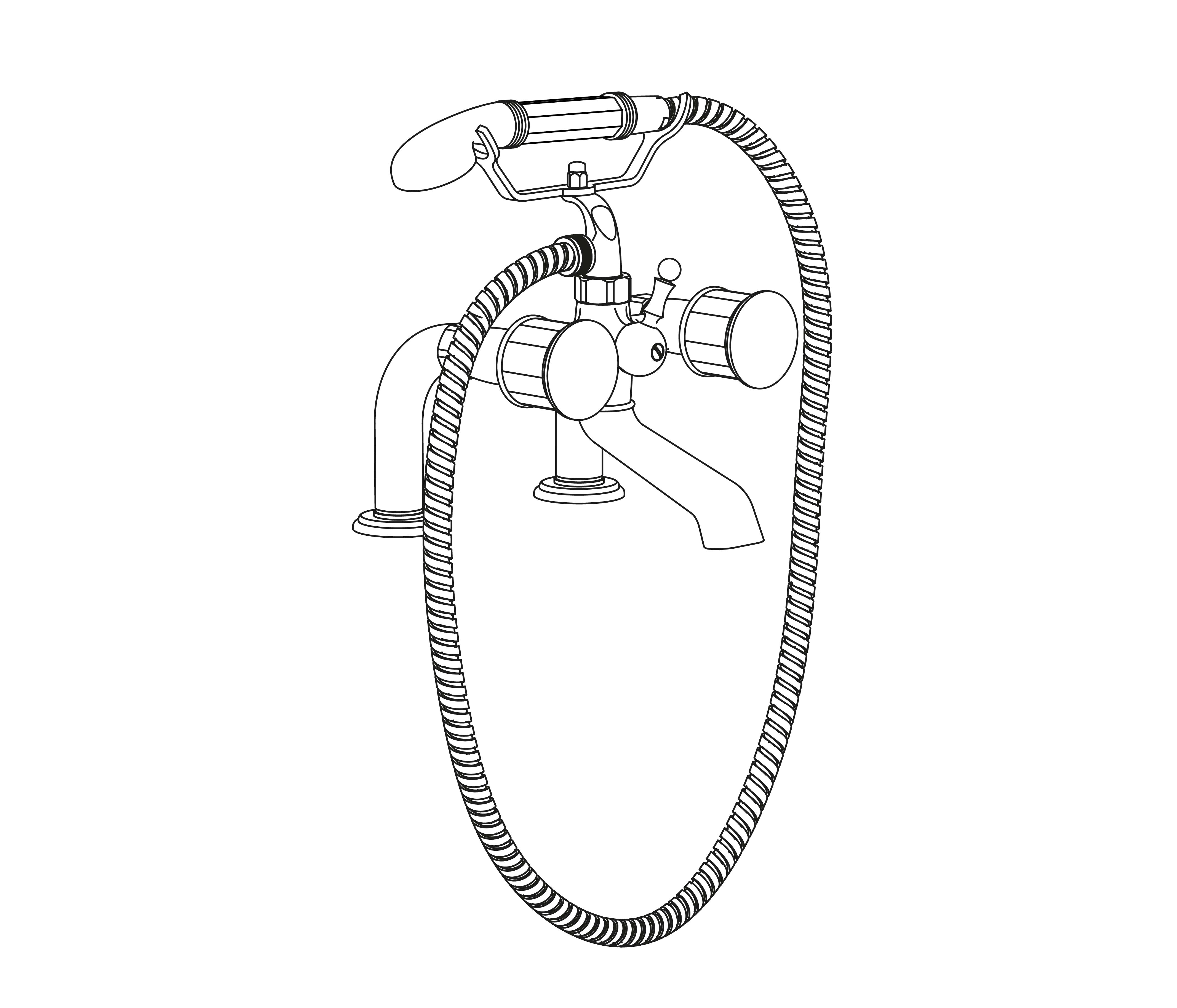 S117-3306 Rim mounted bath and shower mixer