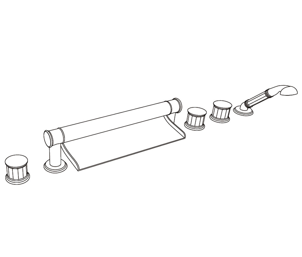 S117-3307 Rim mounted 6-hole mixer