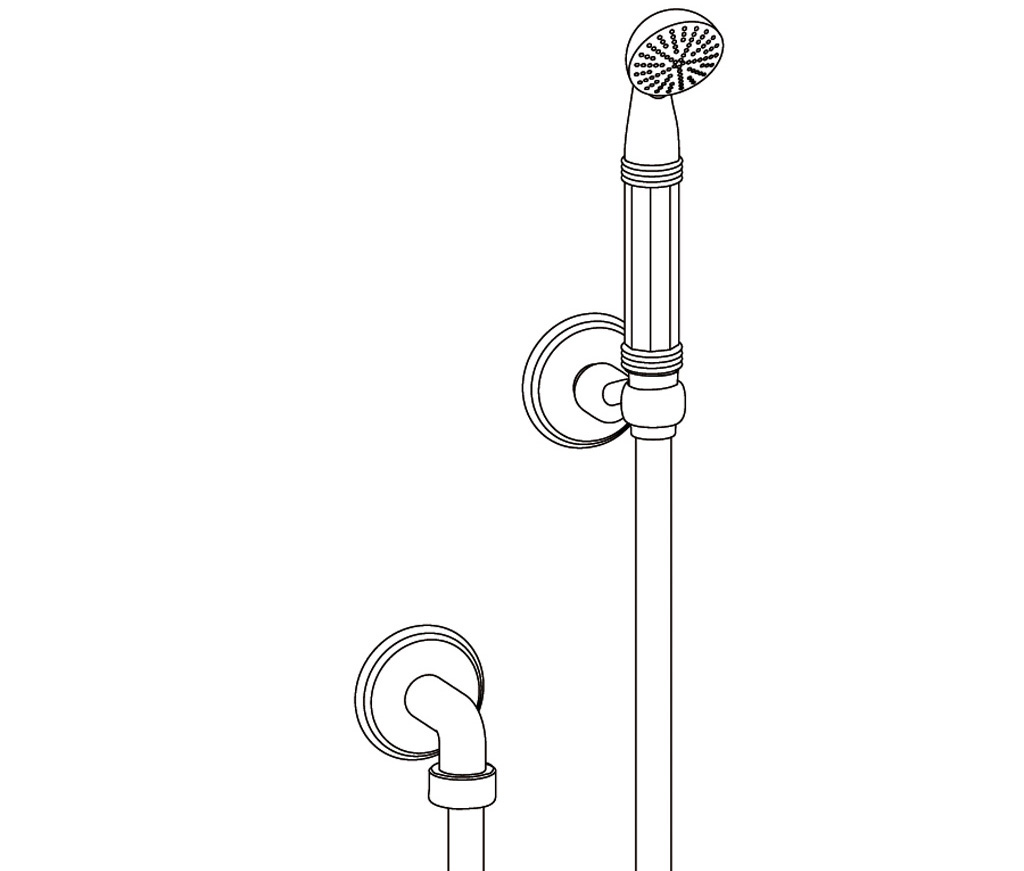 S118-2212 Wall shower set on fixed hook