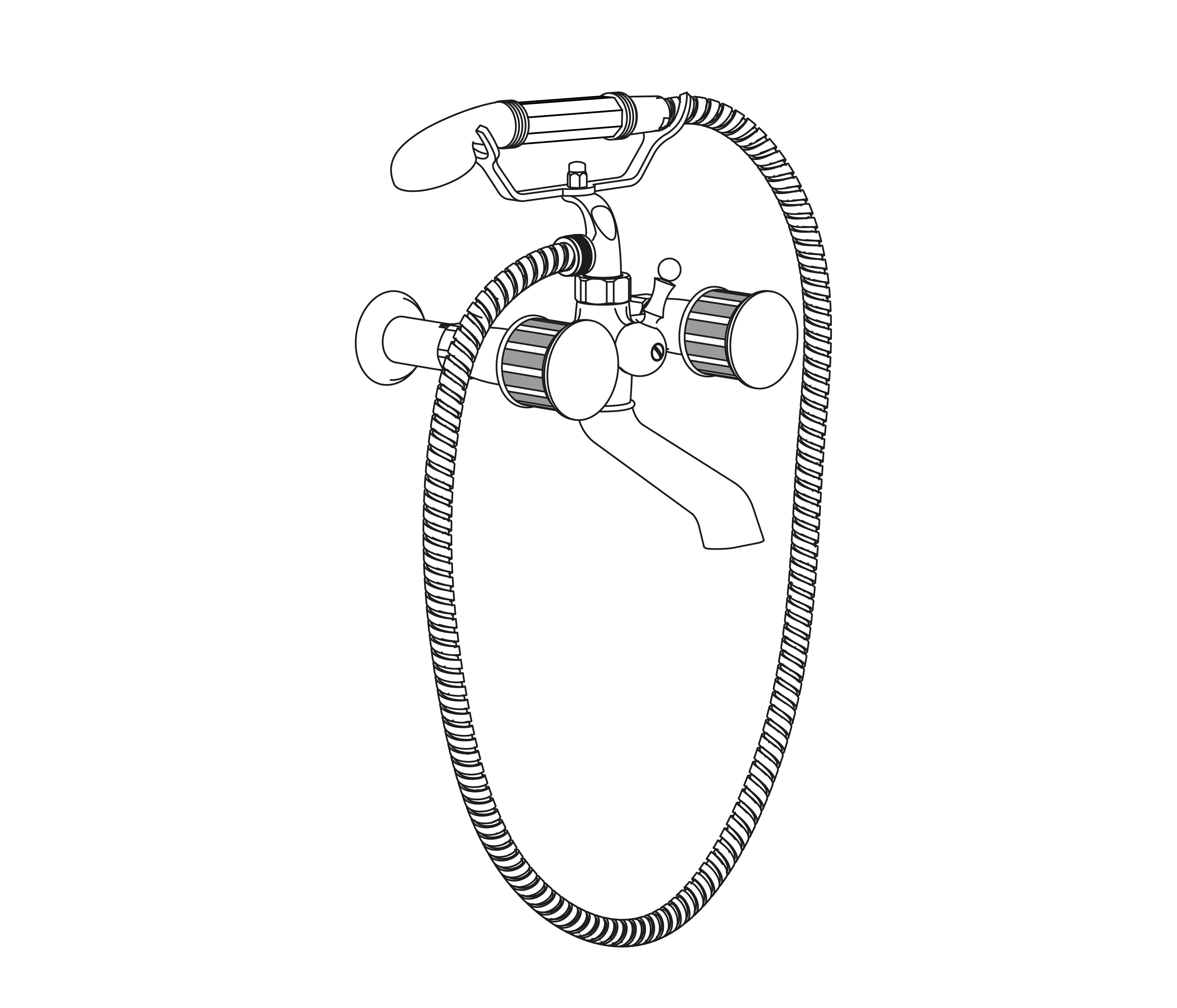 S118-3201 Wall mounted bath and shower mixer