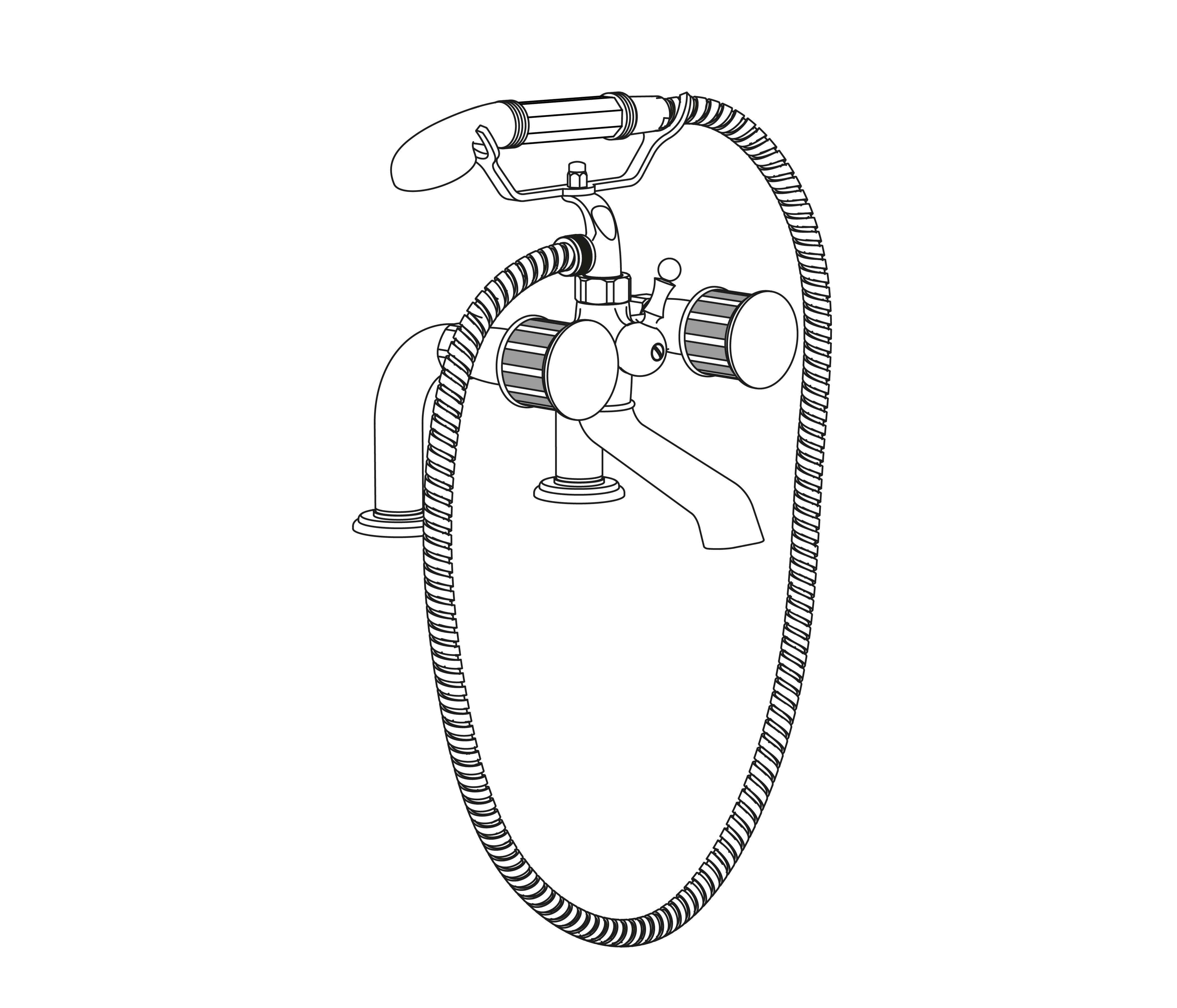 S118-3306 Rim mounted bath and shower mixer