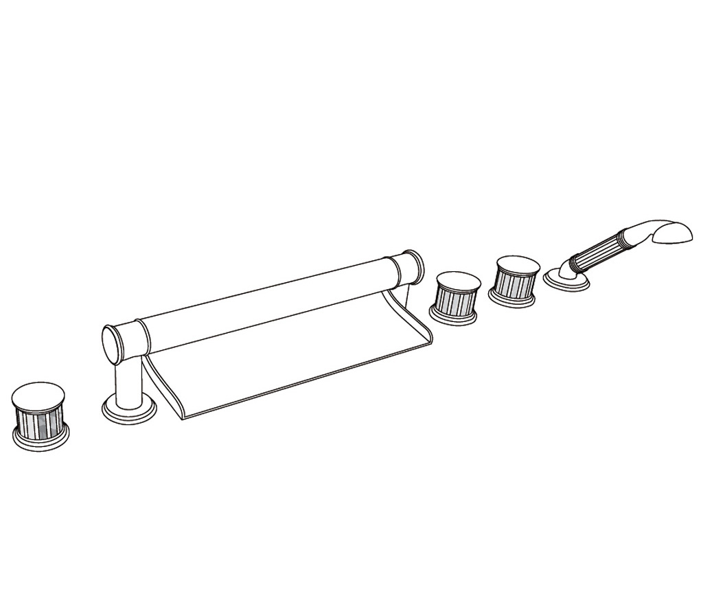 S118-3307 Rim mounted 6-hole mixer