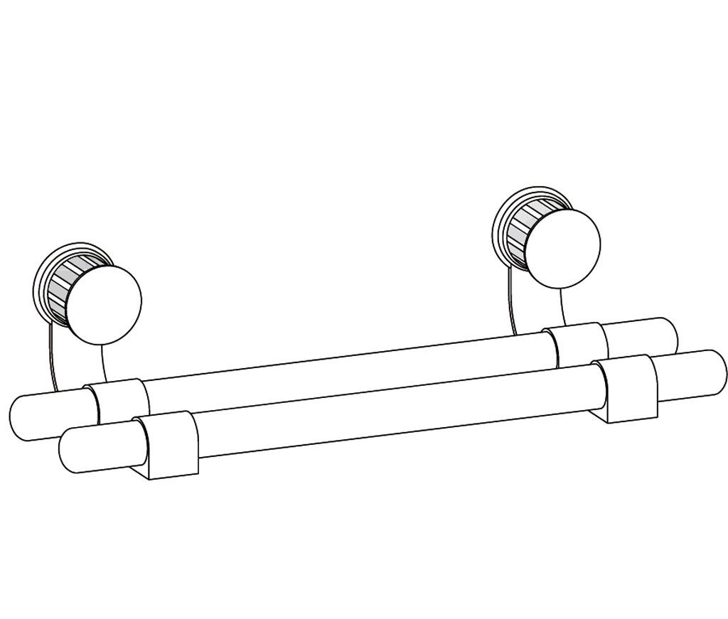 S118-509 Porte-serviette 2 barres fixes