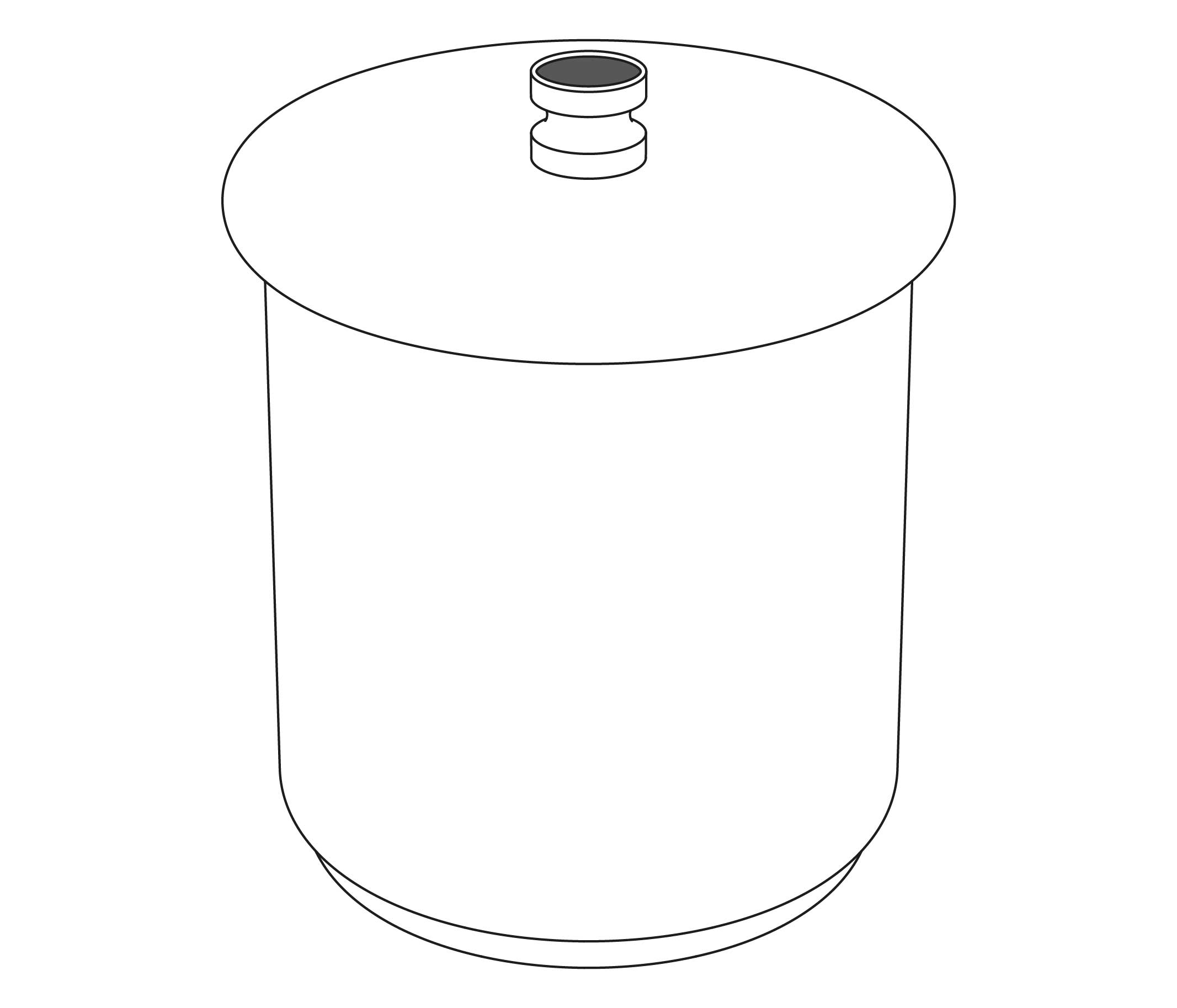 S118-577 Corbeille avec couvercle