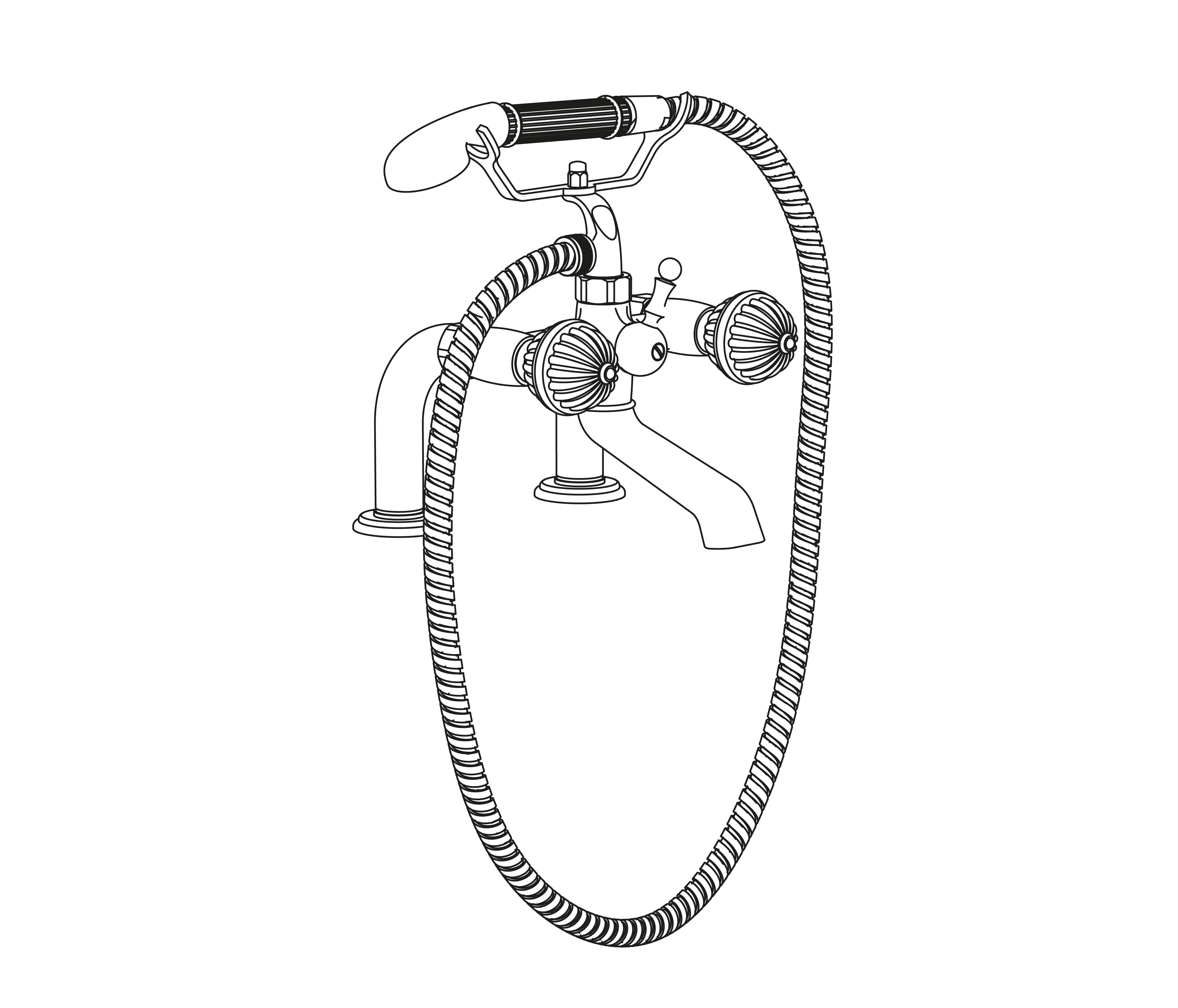 S126-3306 Rim mounted bath and shower mixer