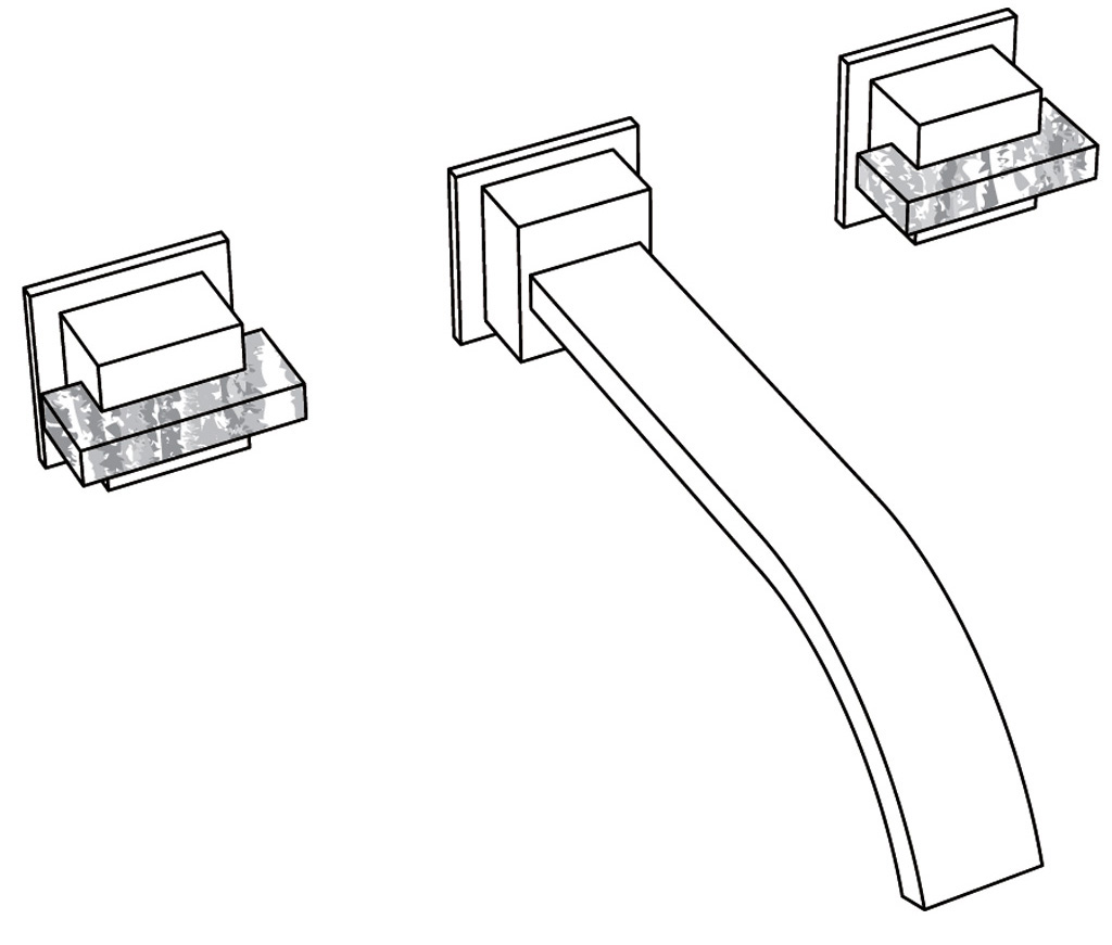 S13-1303 Wall mounted 3-hole basin set