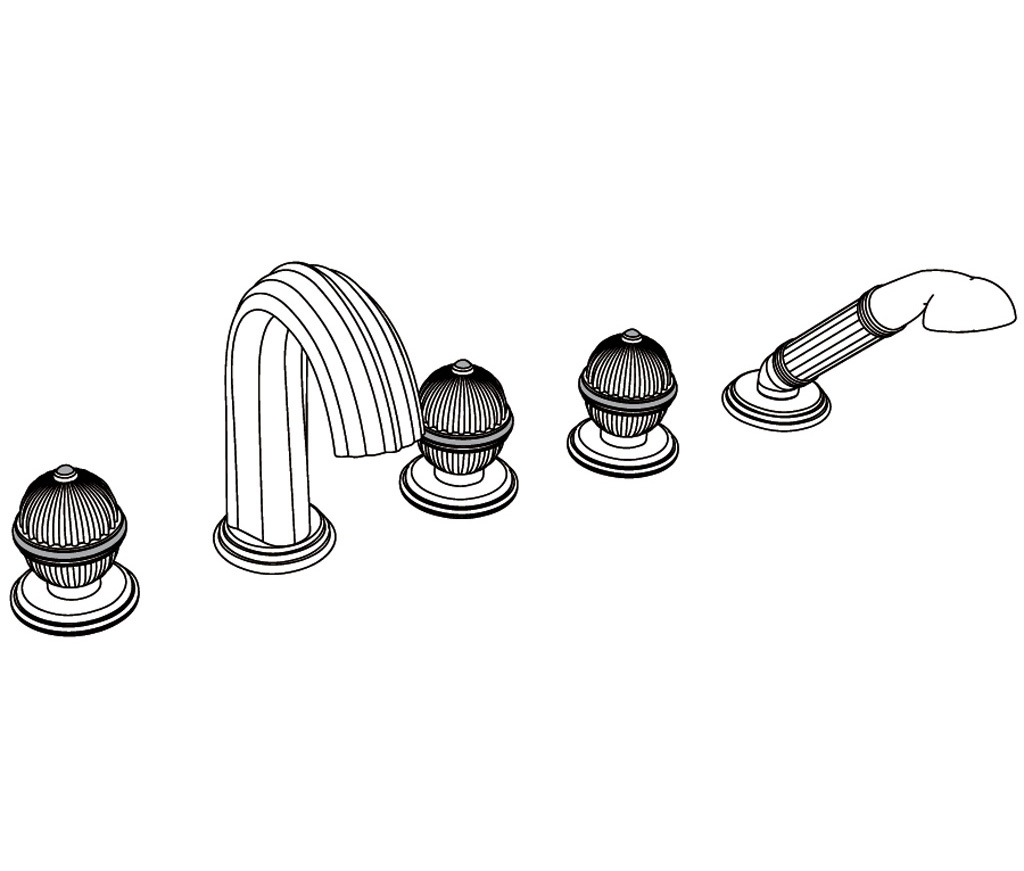 S134-3305 Rim mounted 5-hole mixer