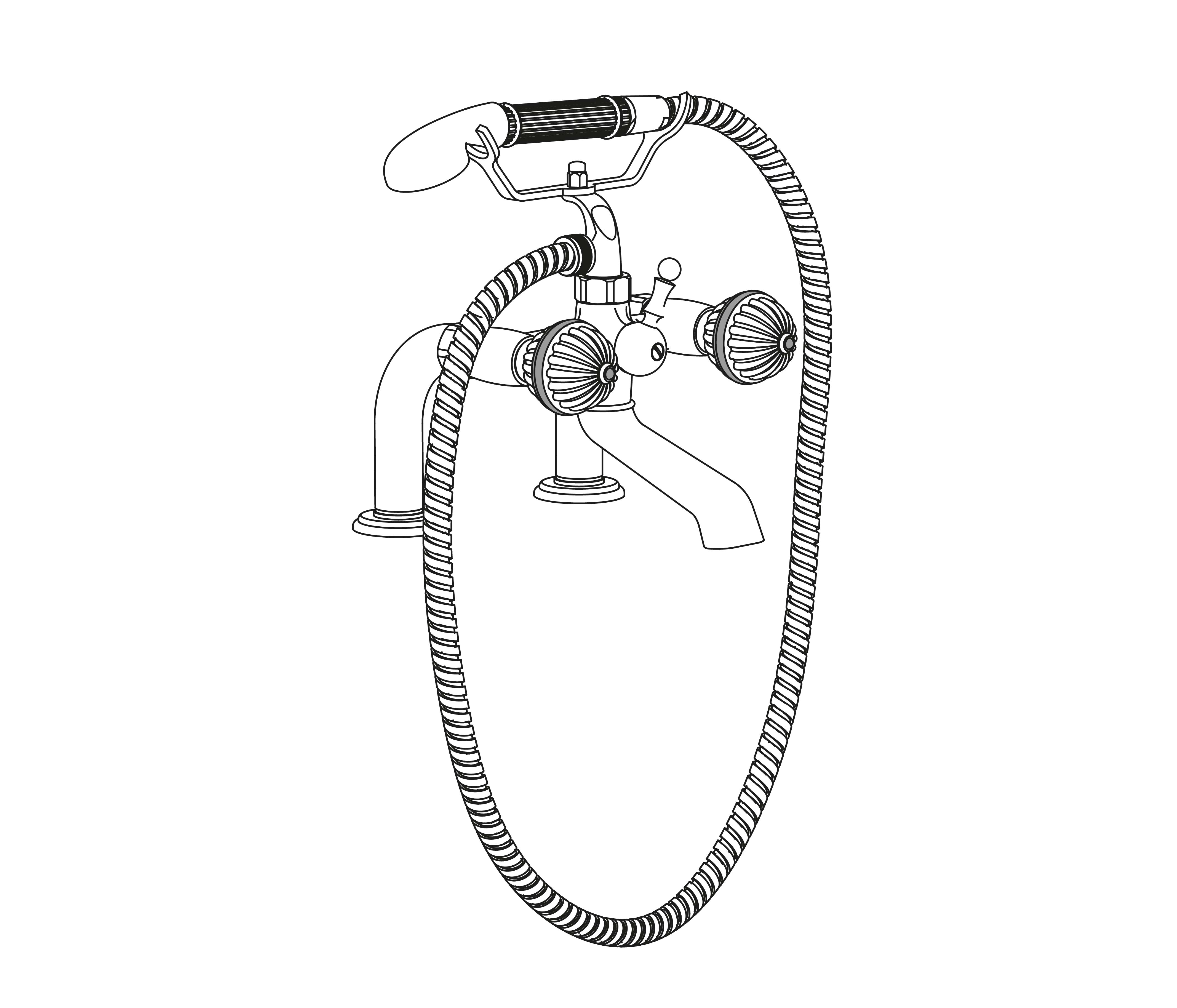 S134-3306 Rim mounted bath and shower mixer