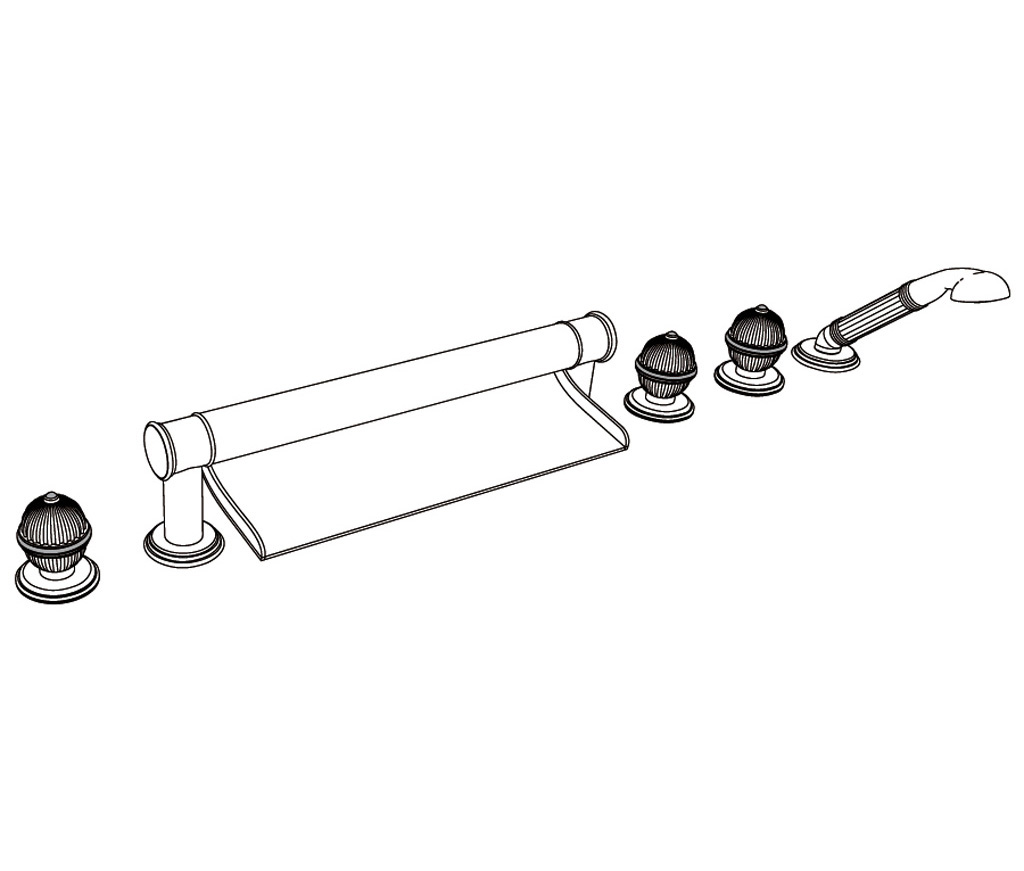 S134-3307 Rim mounted 6-hole mixer