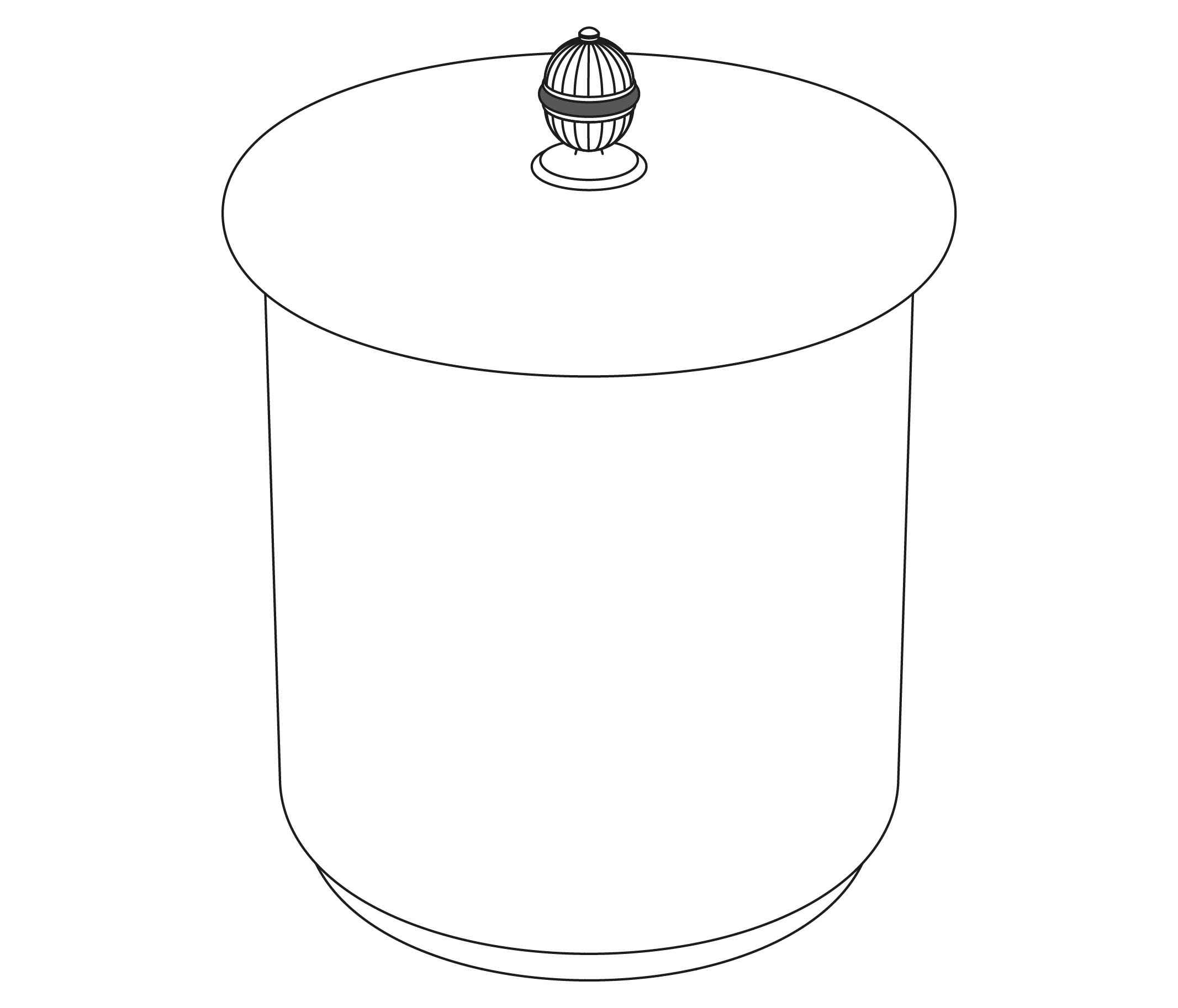 S134-577 Corbeille avec couvercle