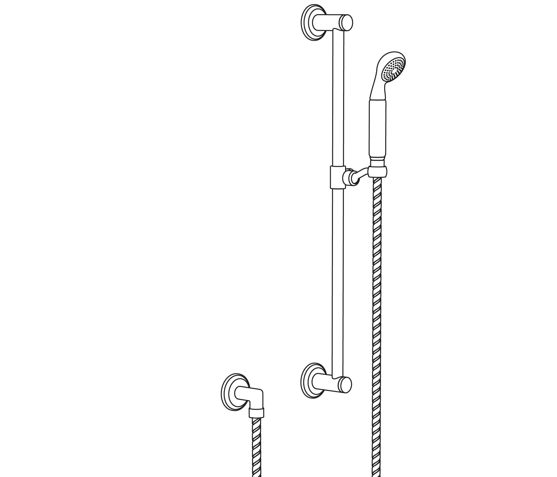 S146-2211 Wall shower set on sliding bar