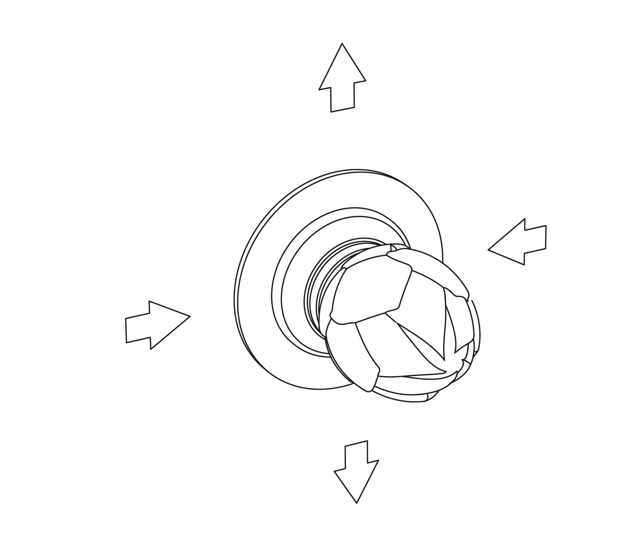 S146-244 Wall mounted 4-way diverter