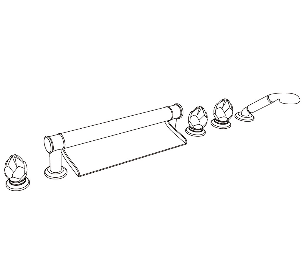 S146-3307 Rim mounted 6-hole mixer