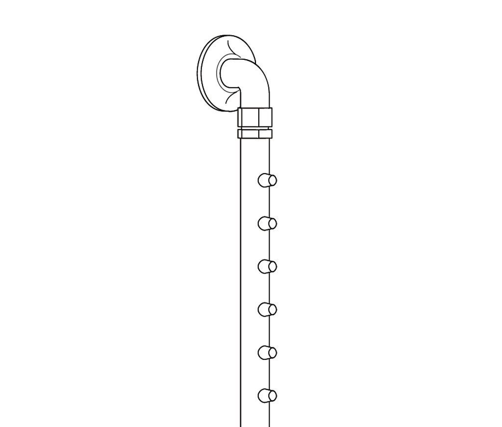 S149-2415 “Picots” wall shower rail