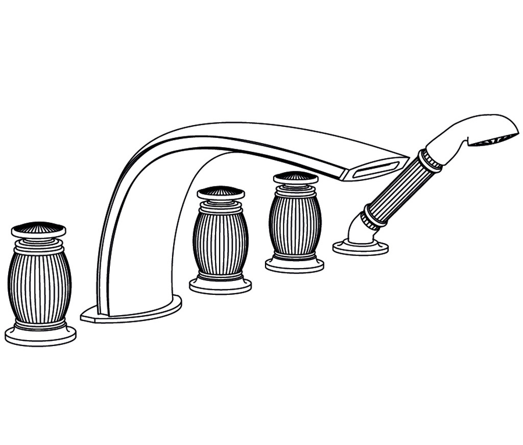 S149-3305 Rim mounted 5-hole mixer