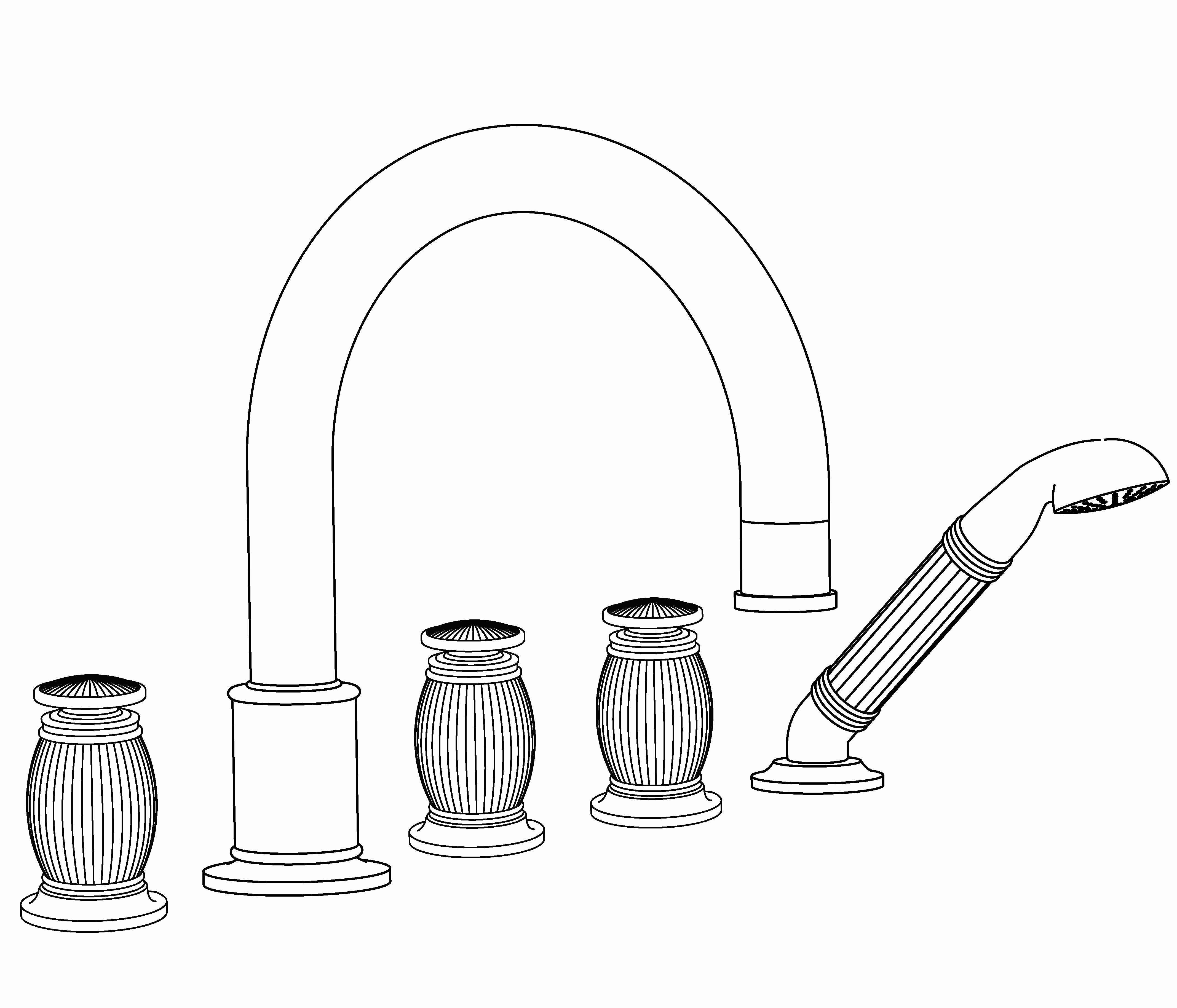 S149-3305H Rim mounted 5-hole mixer