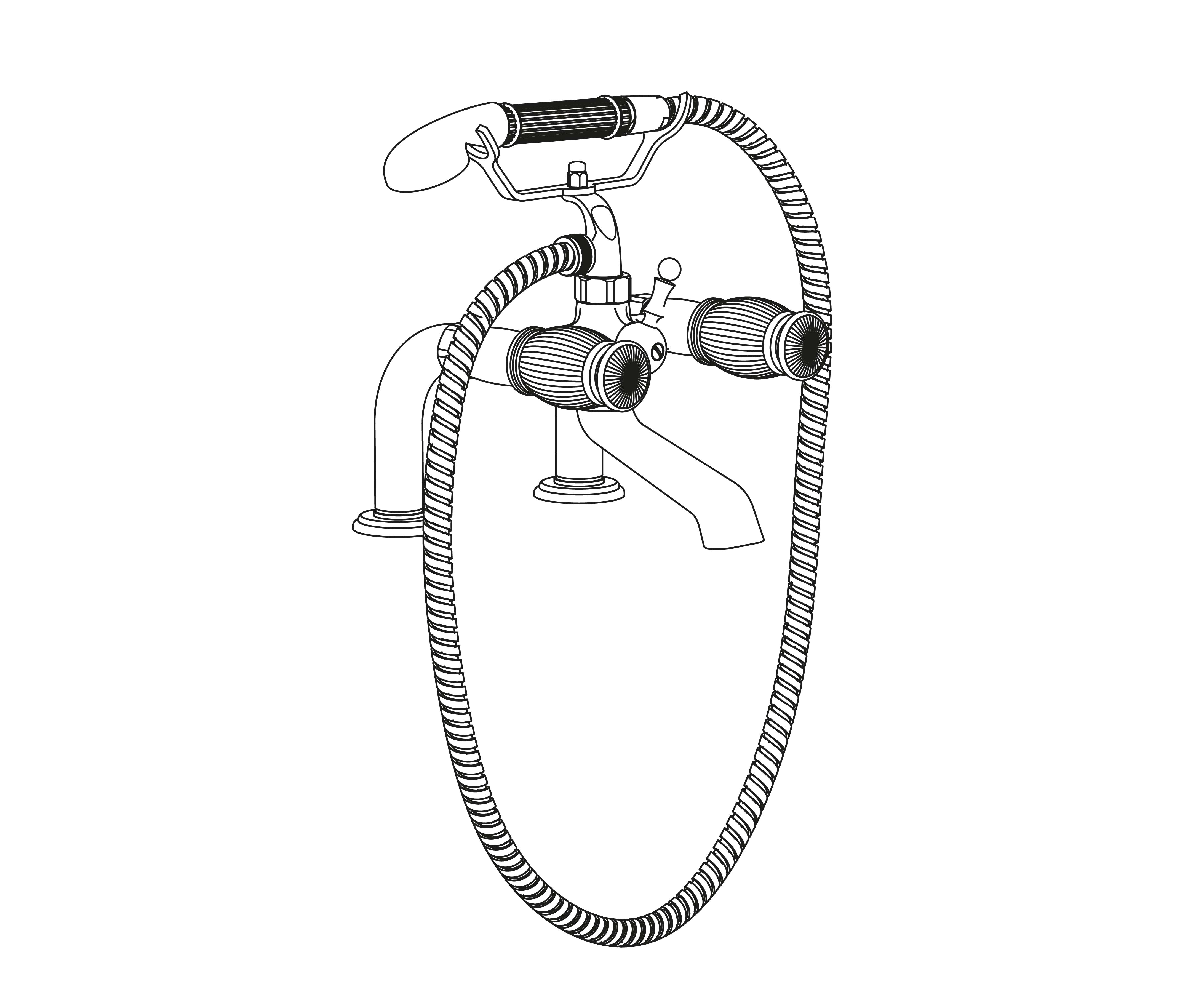 S149-3306 Rim mounted bath and shower mixer