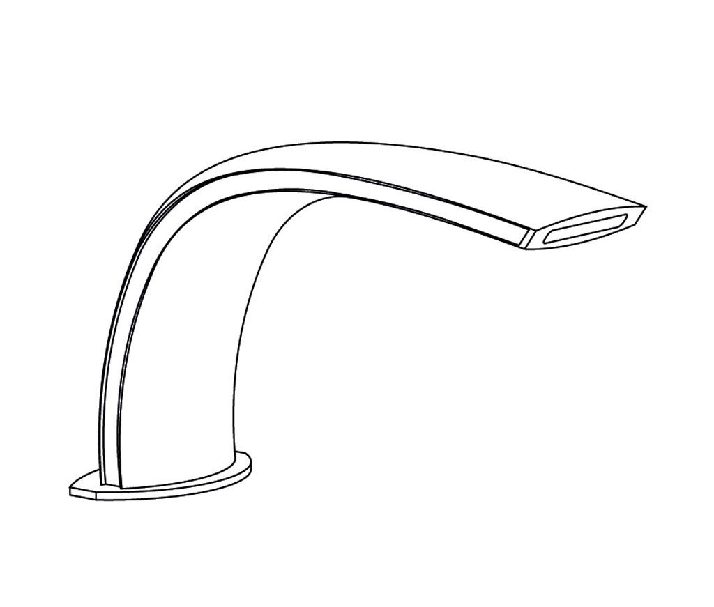 S149-3S1L Rim mounted bath spout