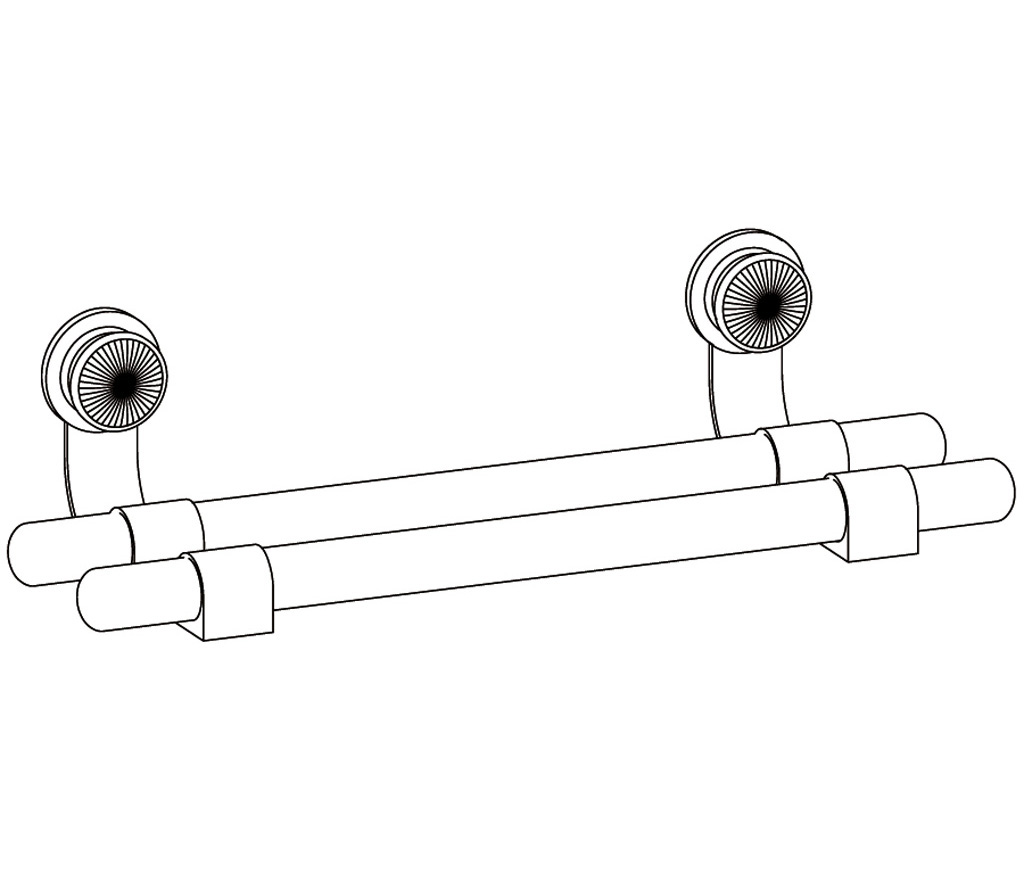 S149-509 Wall mounted double towel bar