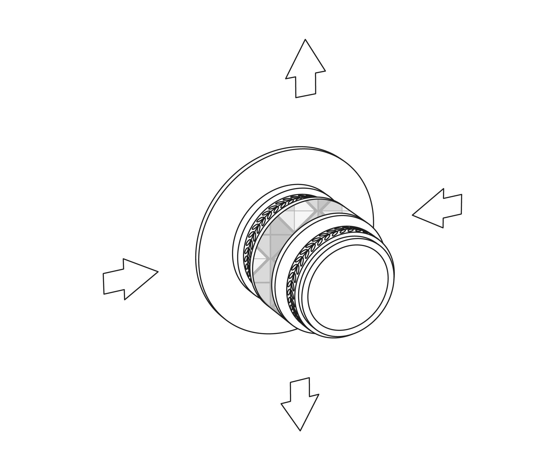 S150-244 Wall mounted 4-way diverter