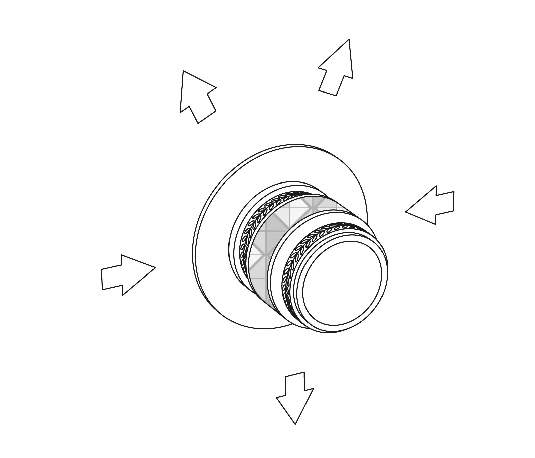 S150-245 Wall mounted 5-way diverter