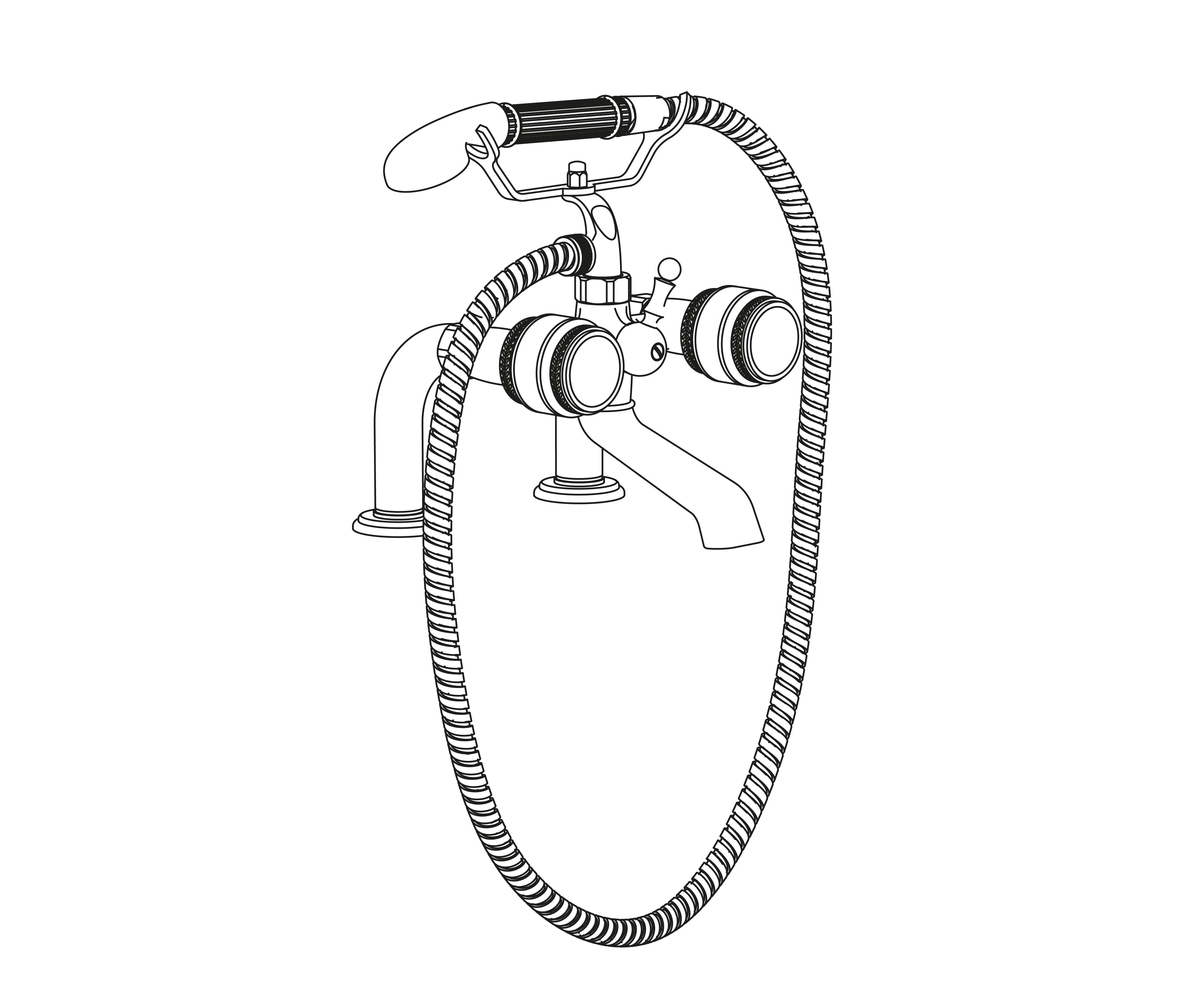 S150-3306 Rim mounted bath and shower mixer