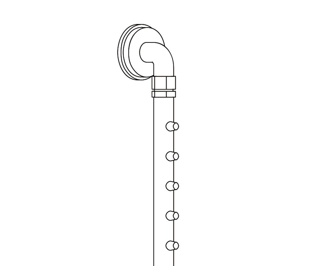 S151-2415 “Picots” wall shower rail