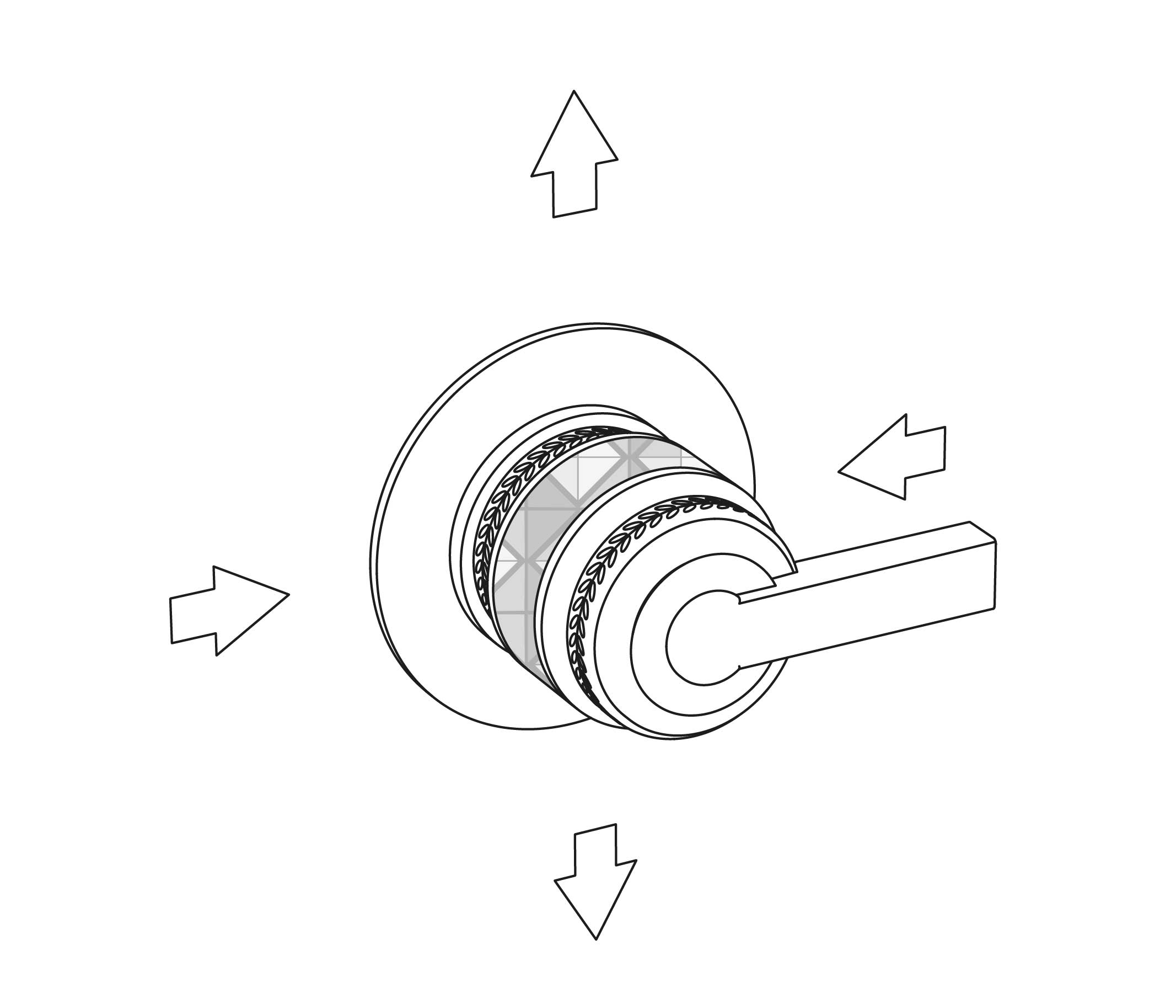 S151-244 Wall mounted 4-way diverter