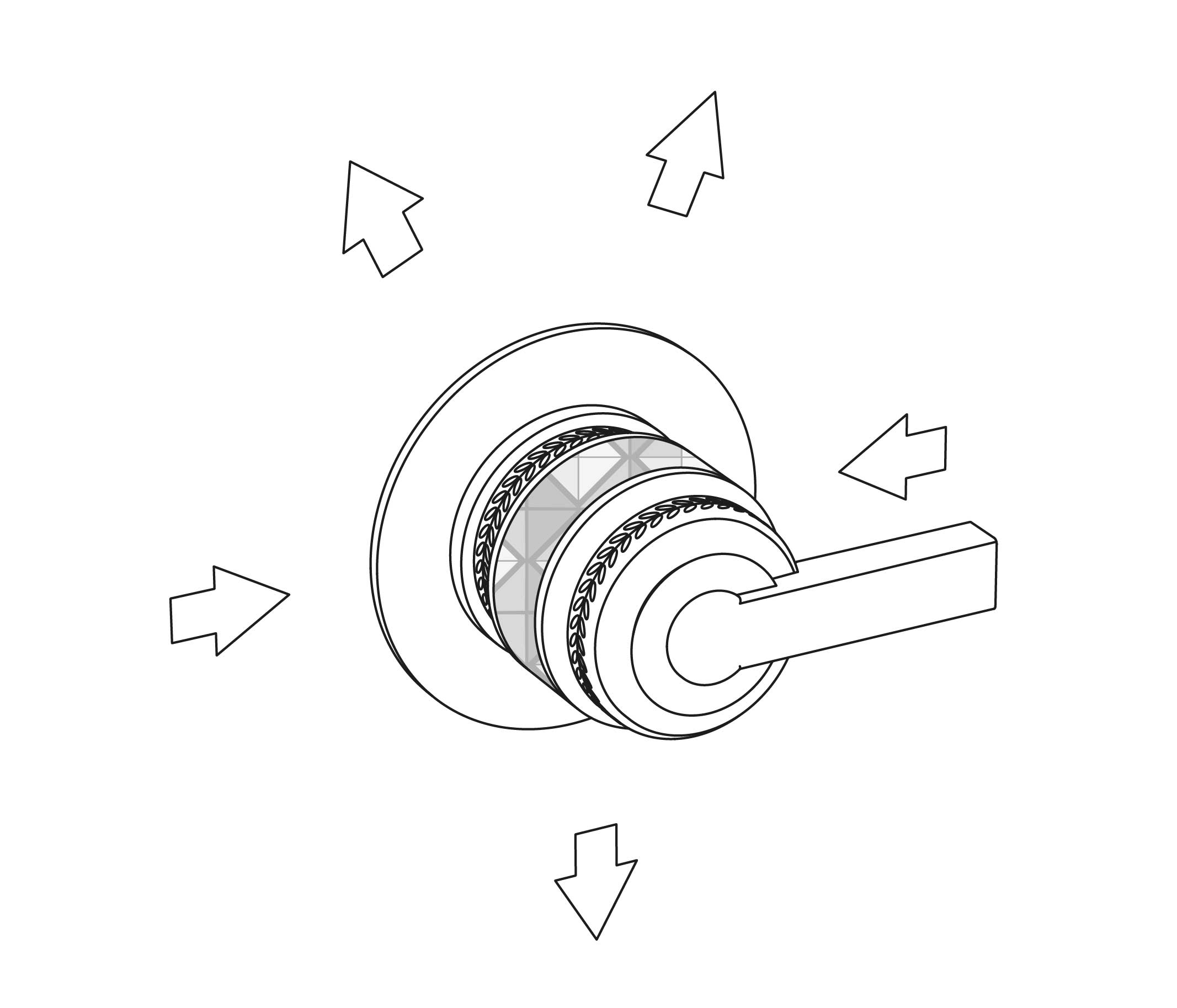 S151-245 Wall mounted 5-way diverter