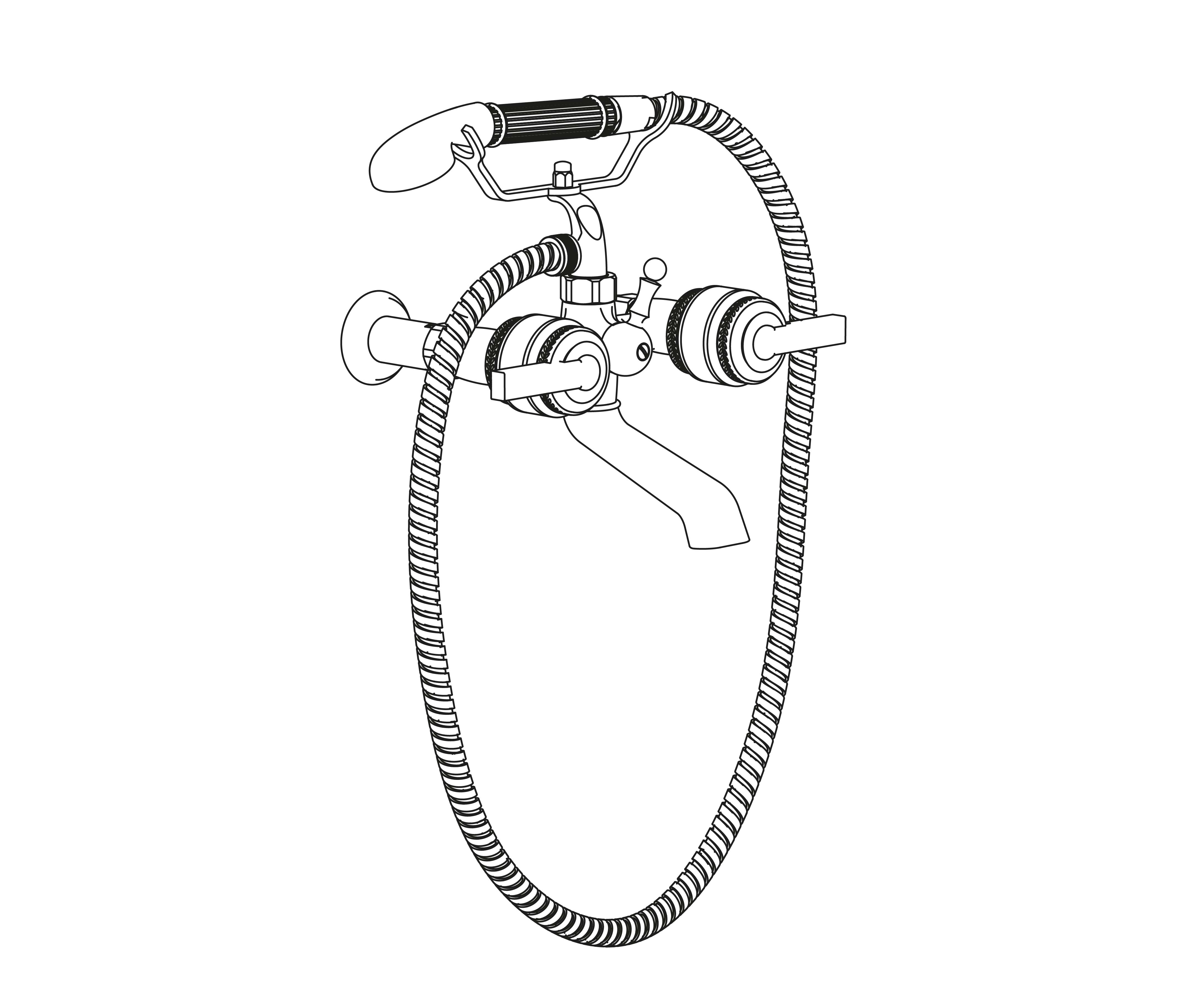 S151-3201 Wall mounted bath and shower mixer