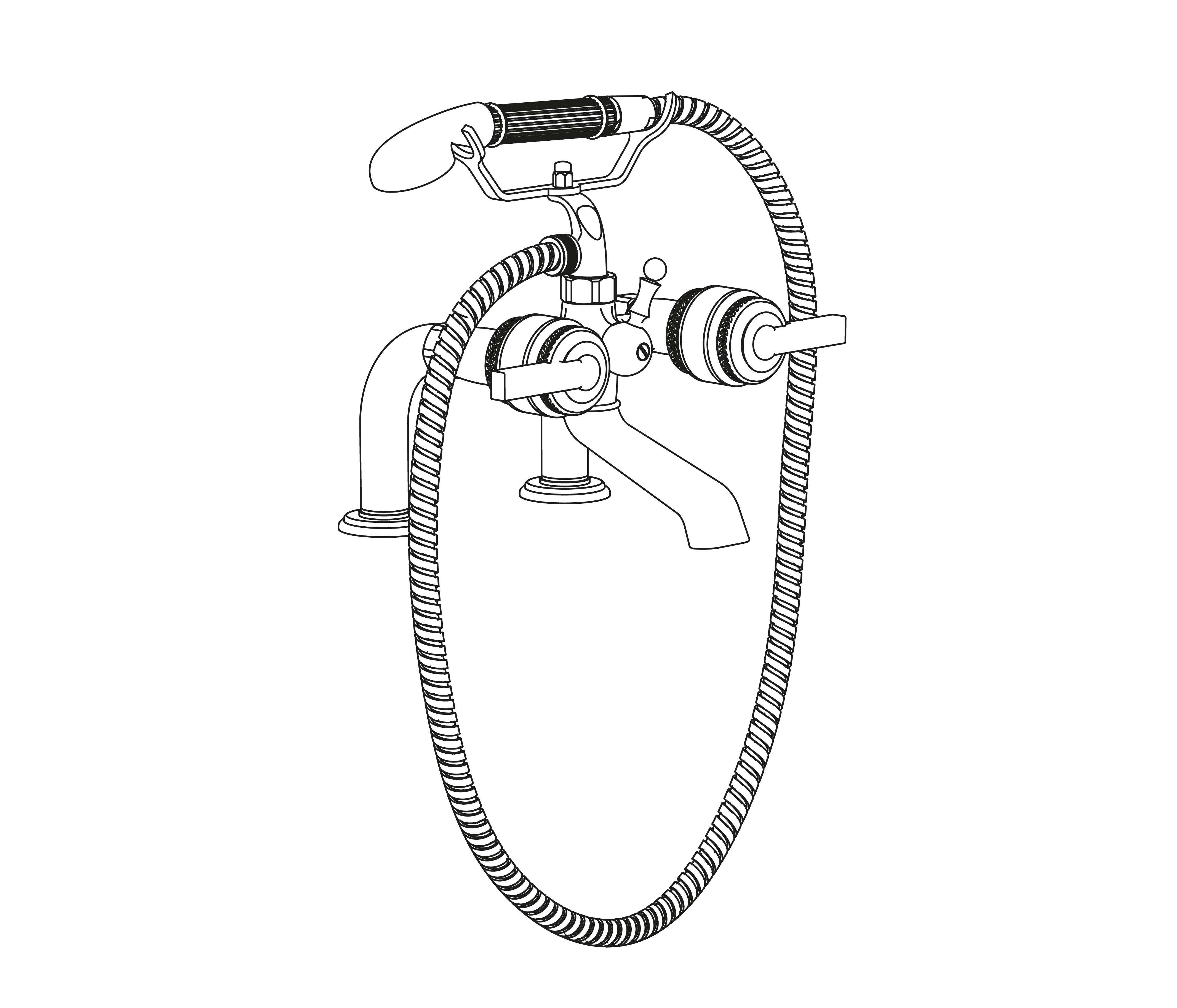 S151-3306 Rim mounted bath and shower mixer
