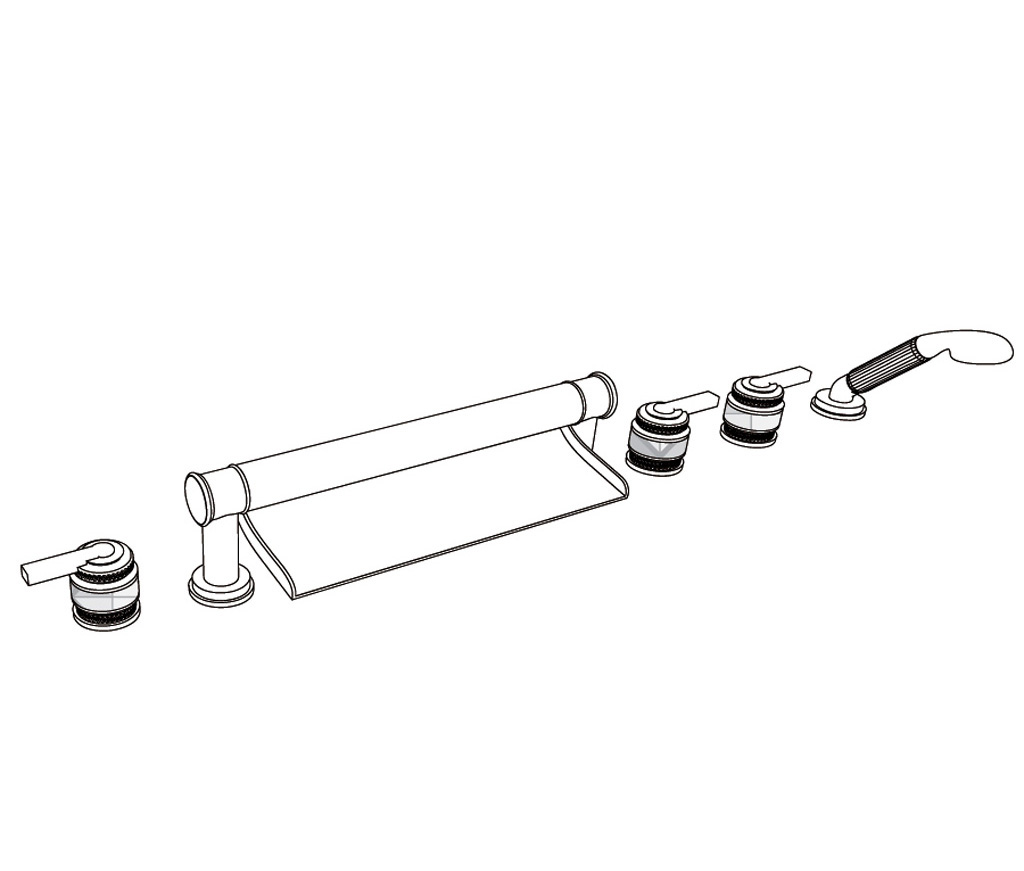 S151-3307 Rim mounted 6-hole mixer