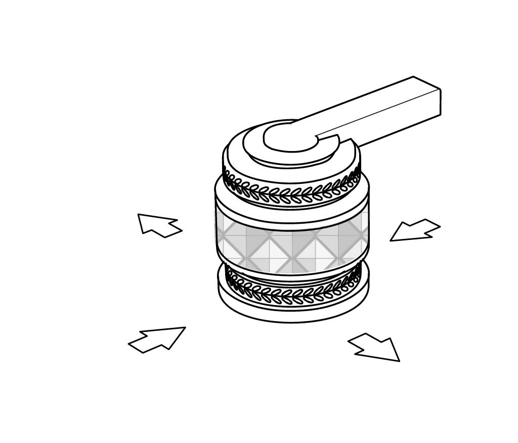 S151-334 Rim mounted 4-way diverter