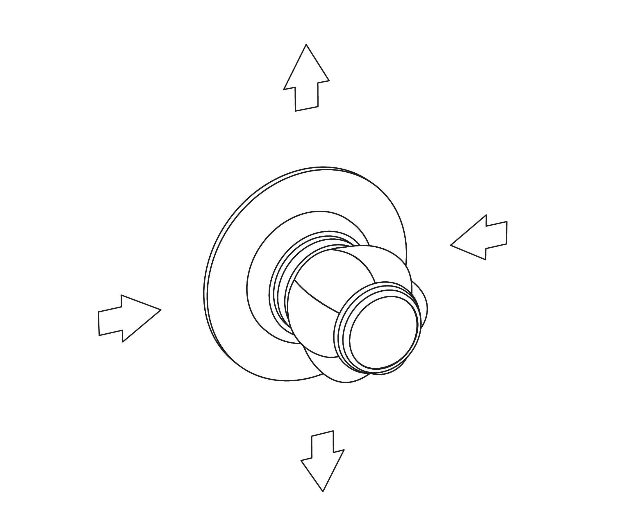 S152-244 Wall mounted 4-way diverter