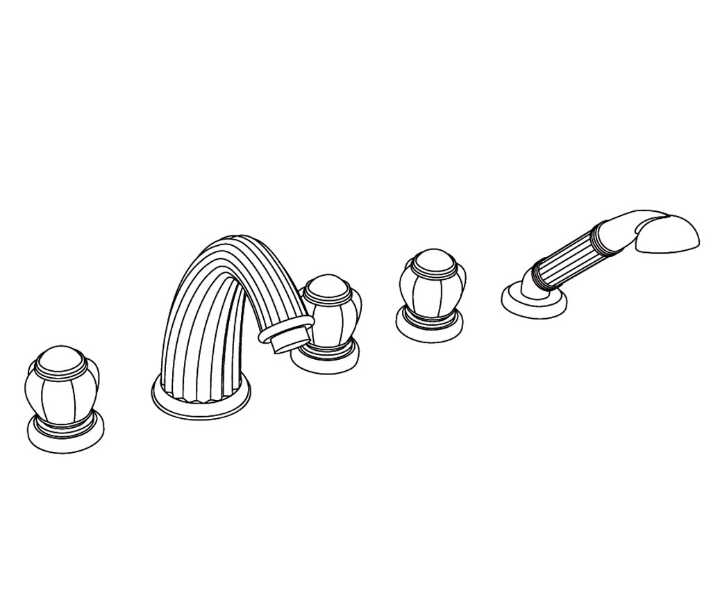 S152-3305 Rim mounted 5-hole mixer